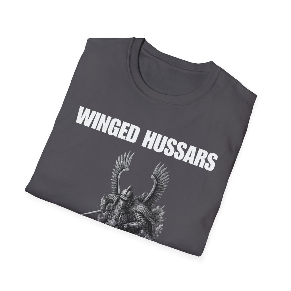 Winged Hussar White Design Softstyle Cotton T-Shirt
