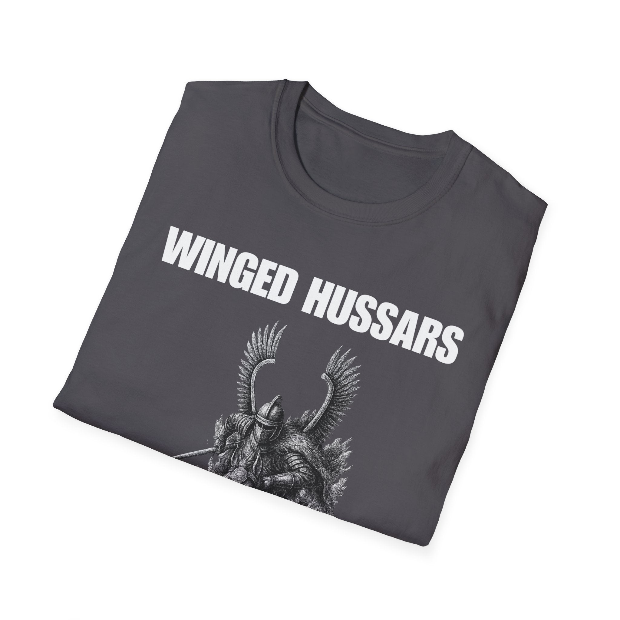 Winged Hussar White Design Softstyle Cotton T-Shirt