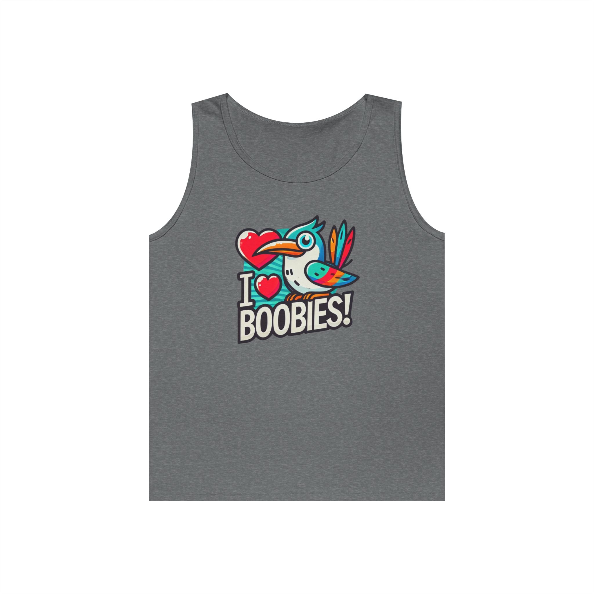 Funny 'I Love Boobies!' Boobie Bird Unisex Heavy Cotton Tank Top
