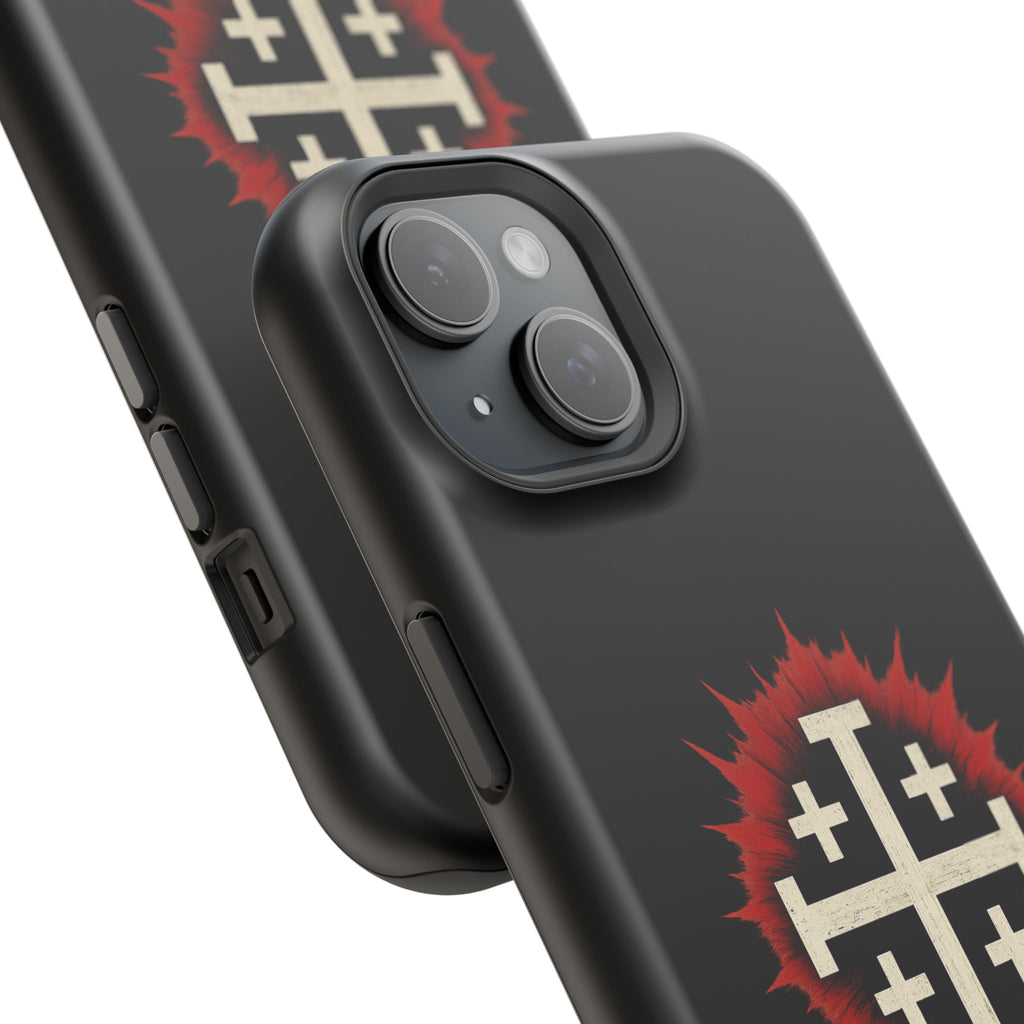 Cross Graphic Impact-Resistant Magnetic Phone Case