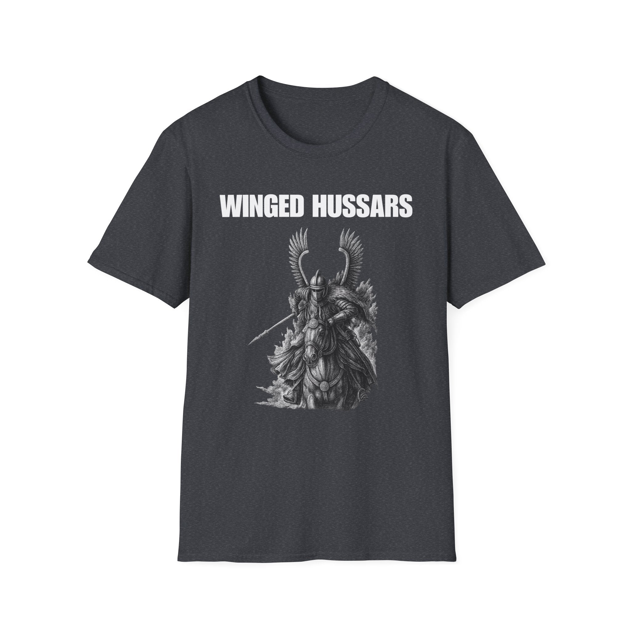 Winged Hussar White Design Softstyle Cotton T-Shirt