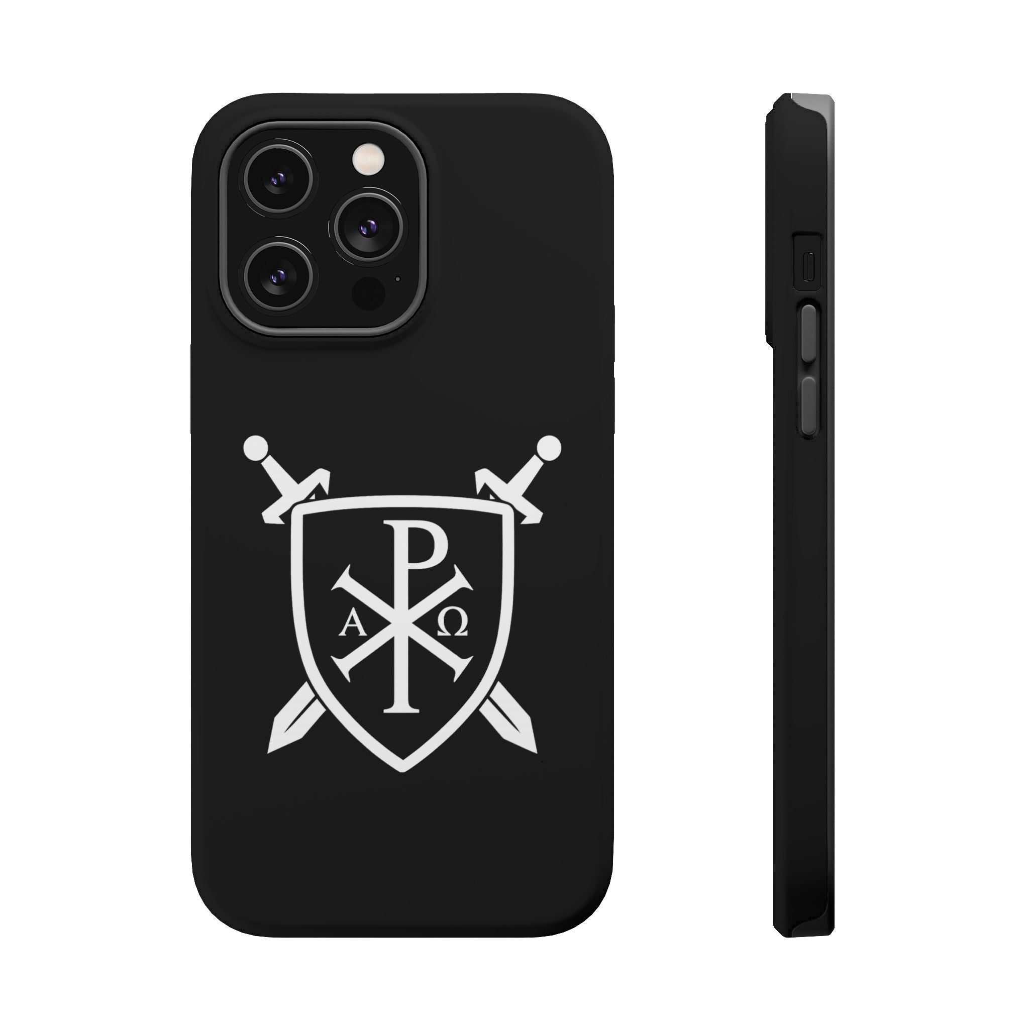 Swords and Shield Pi Chi Rho Graphic Design Magnetic Impact-Resistant Cases