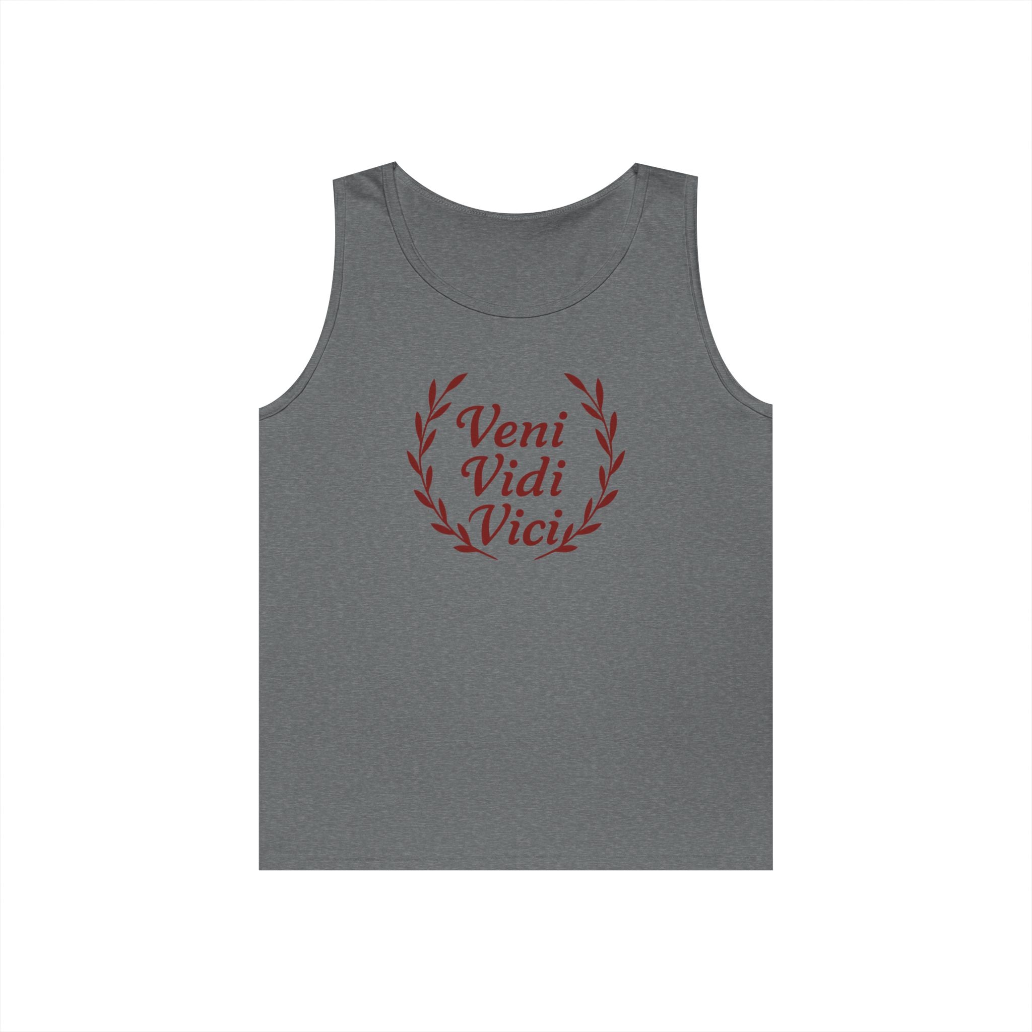 Veni Vidi Vici Red Design Unisex Heavy Cotton Tank Top