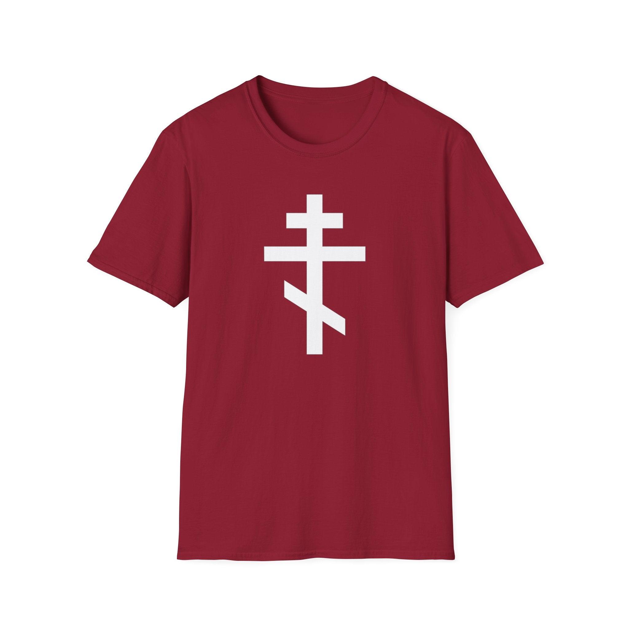 Crucifix White Design Unisex Cotton Softstyle T-Shirt