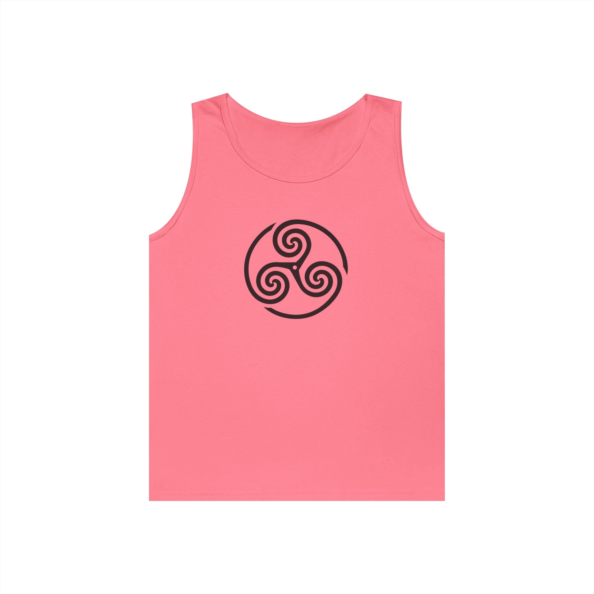 Celtic Spiral Triskele Symbol Alt Design Black Unisex Tank Top