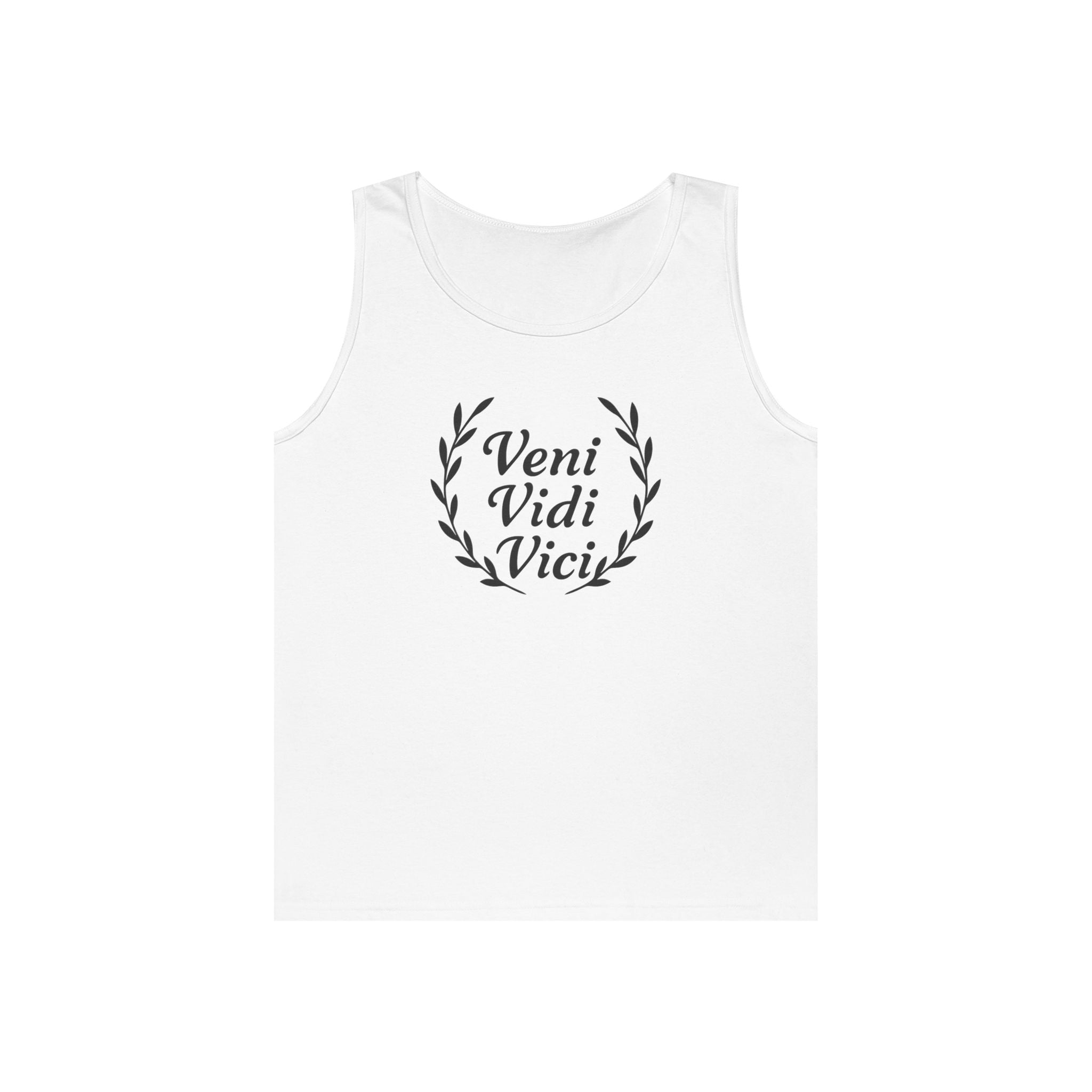 Veni Vidi Vici Black Design Unisex Heavy Cotton Tank Top