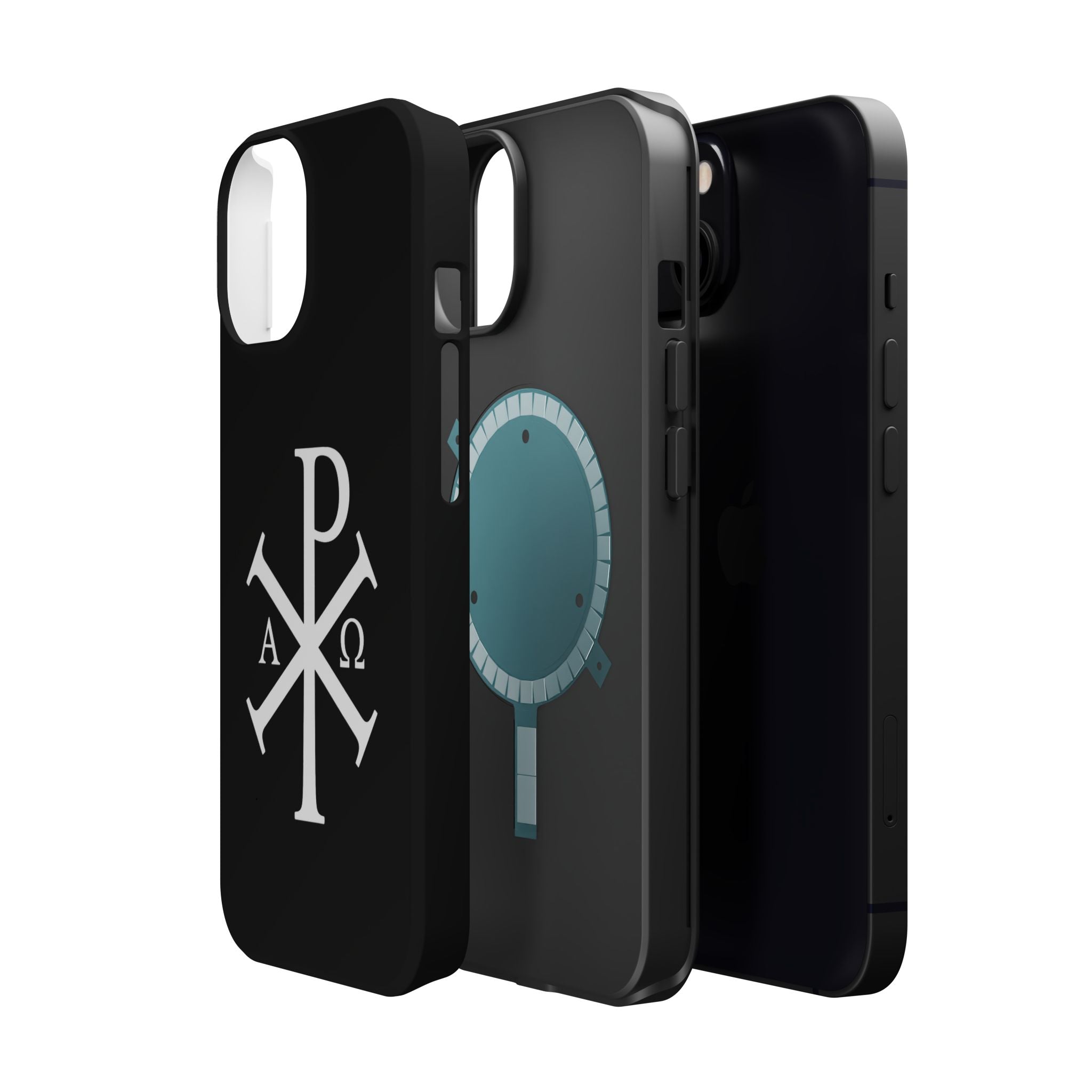 Pi Chi Rho White Design Magnetic Impact-Resistant Cases