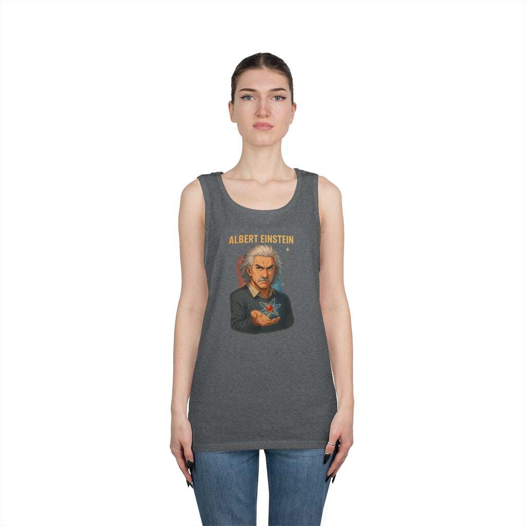 Albert Einstein Graphic Tank Top, Science Lover Gift, Unisex Cotton Top