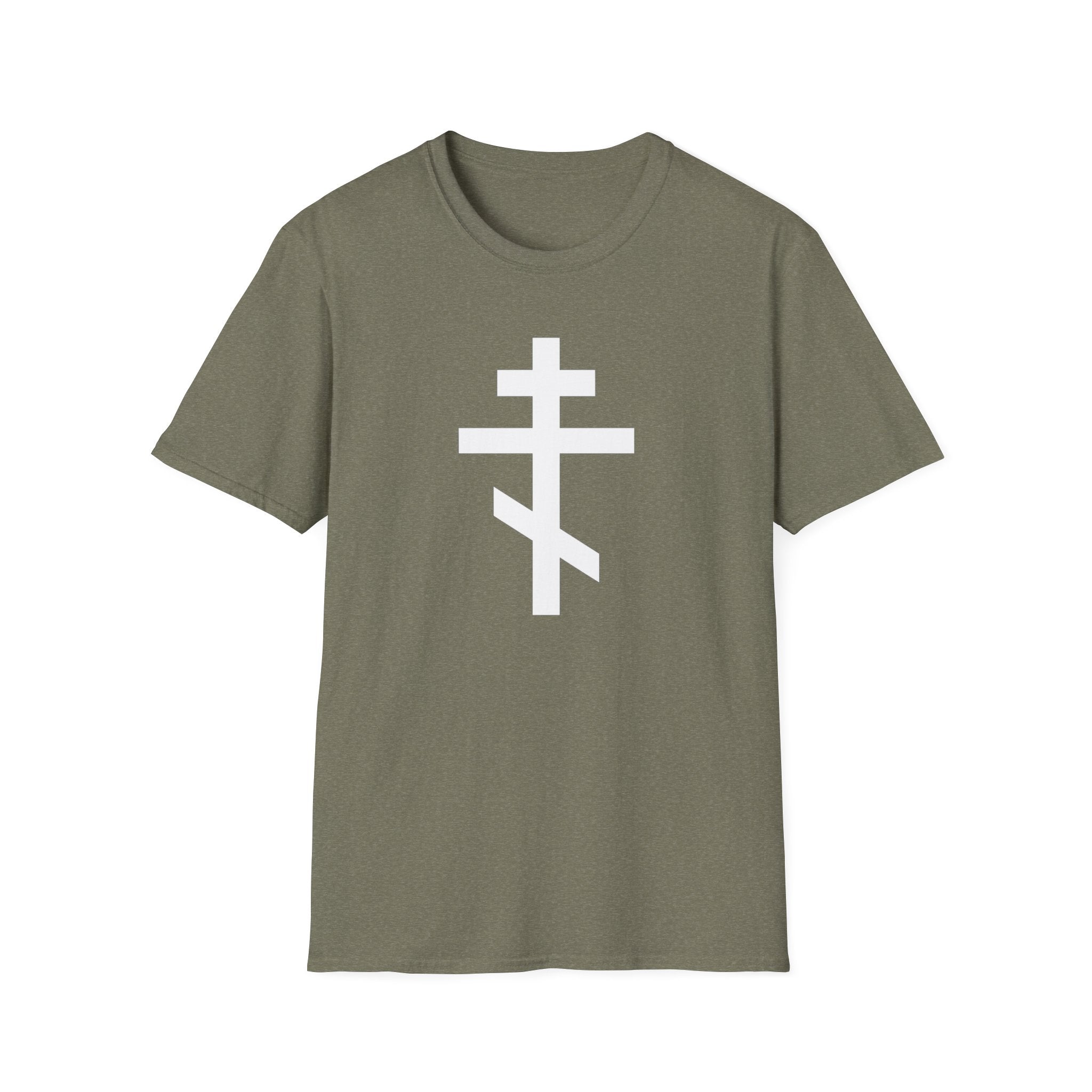 Crucifix White Design Unisex Cotton Softstyle T-Shirt