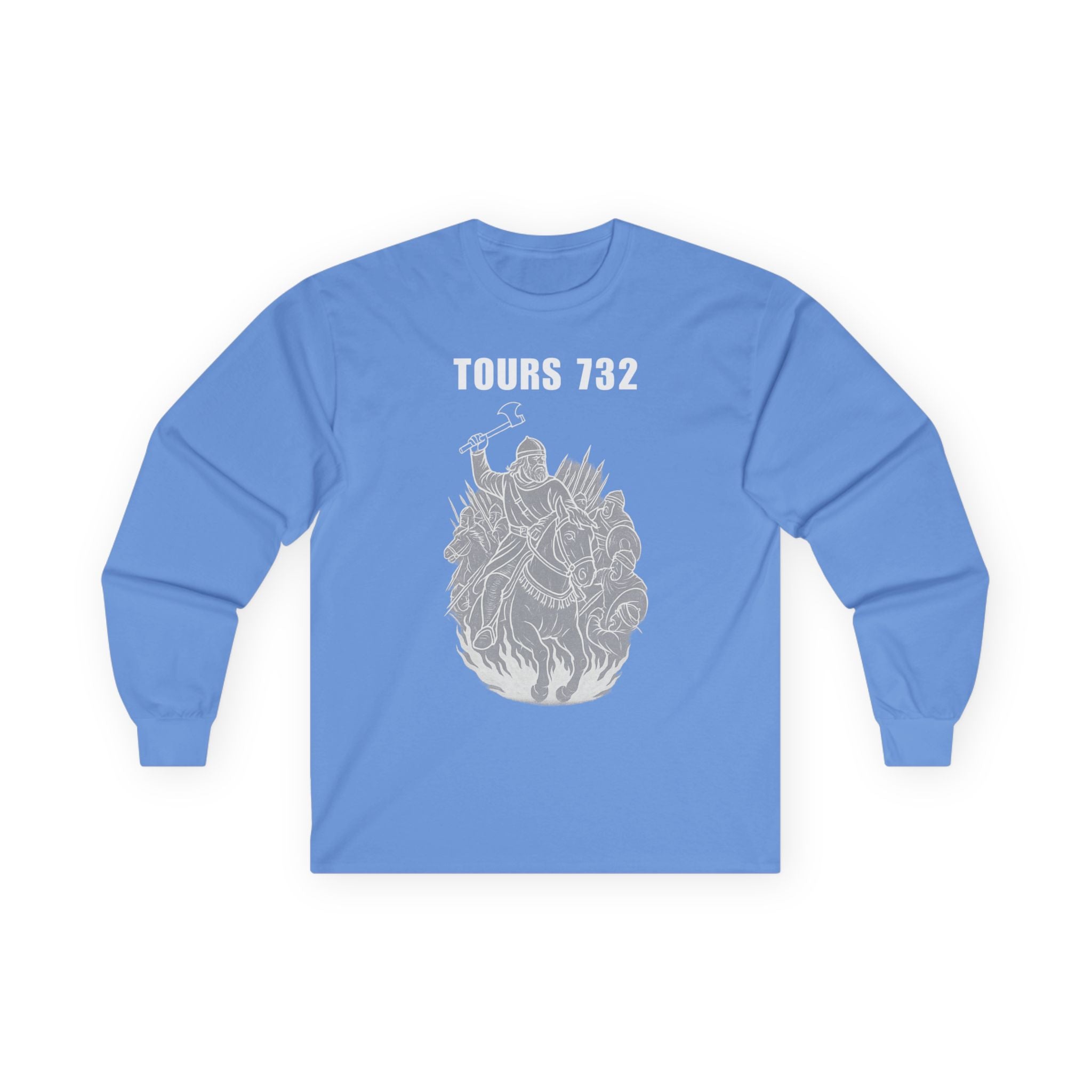 Battle of Tours 732 AD Charles The Hammer Martel Graphic Long Sleeve Tee