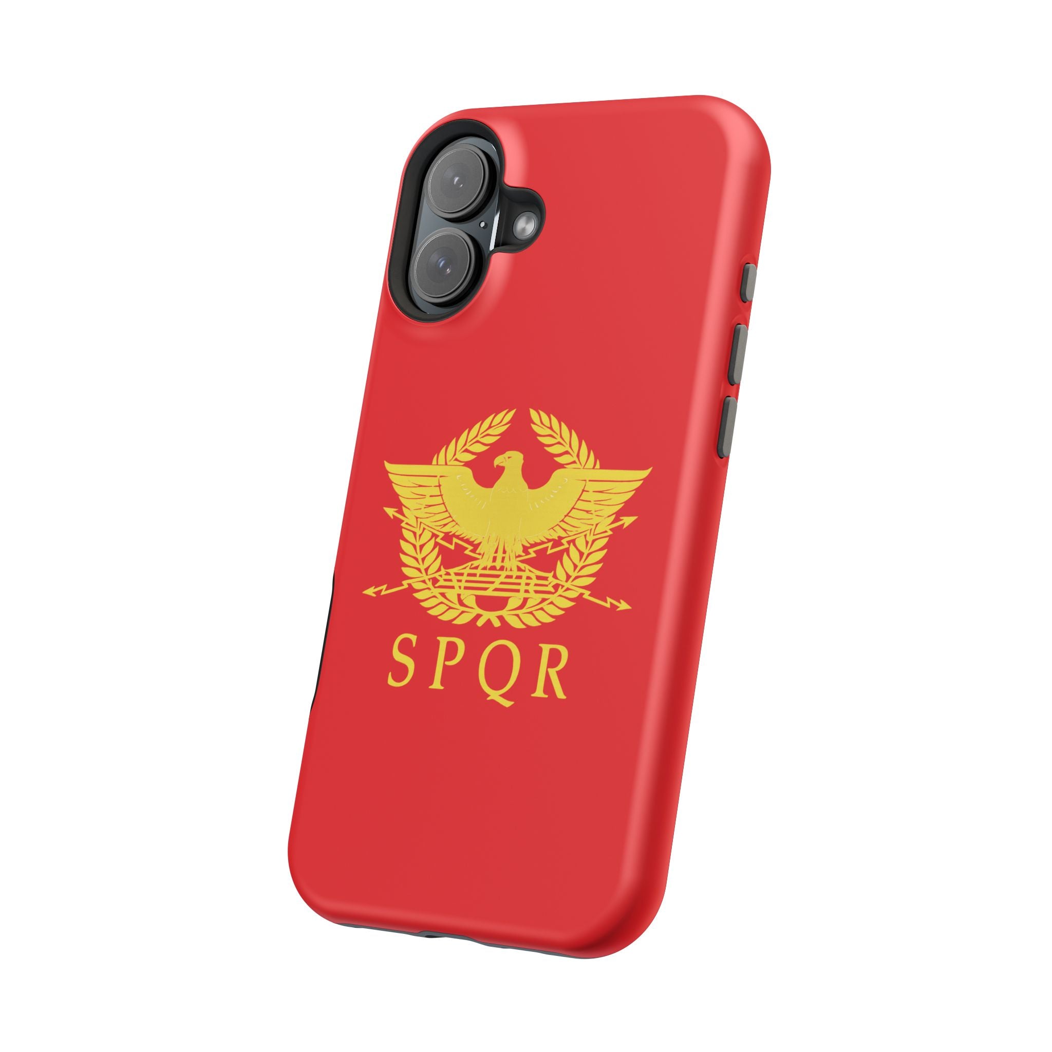 SPQR Gold Roman Eagle Symbol Red Magnetic Impact-Resistant Cases