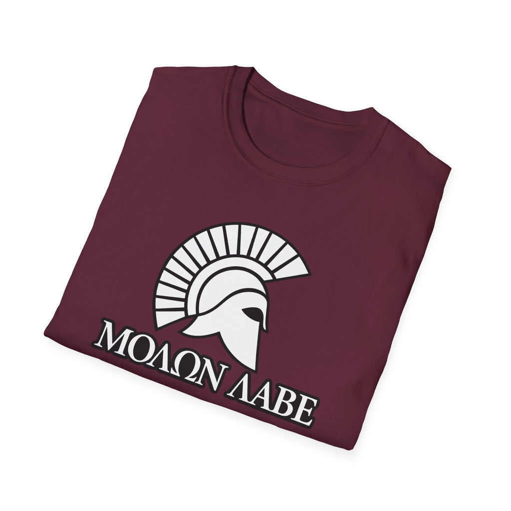 Molon Labe "Come and Take It!" in Greek White Design Softstyle Cotton T-Shirt Softstyle Cotton T-Shirt