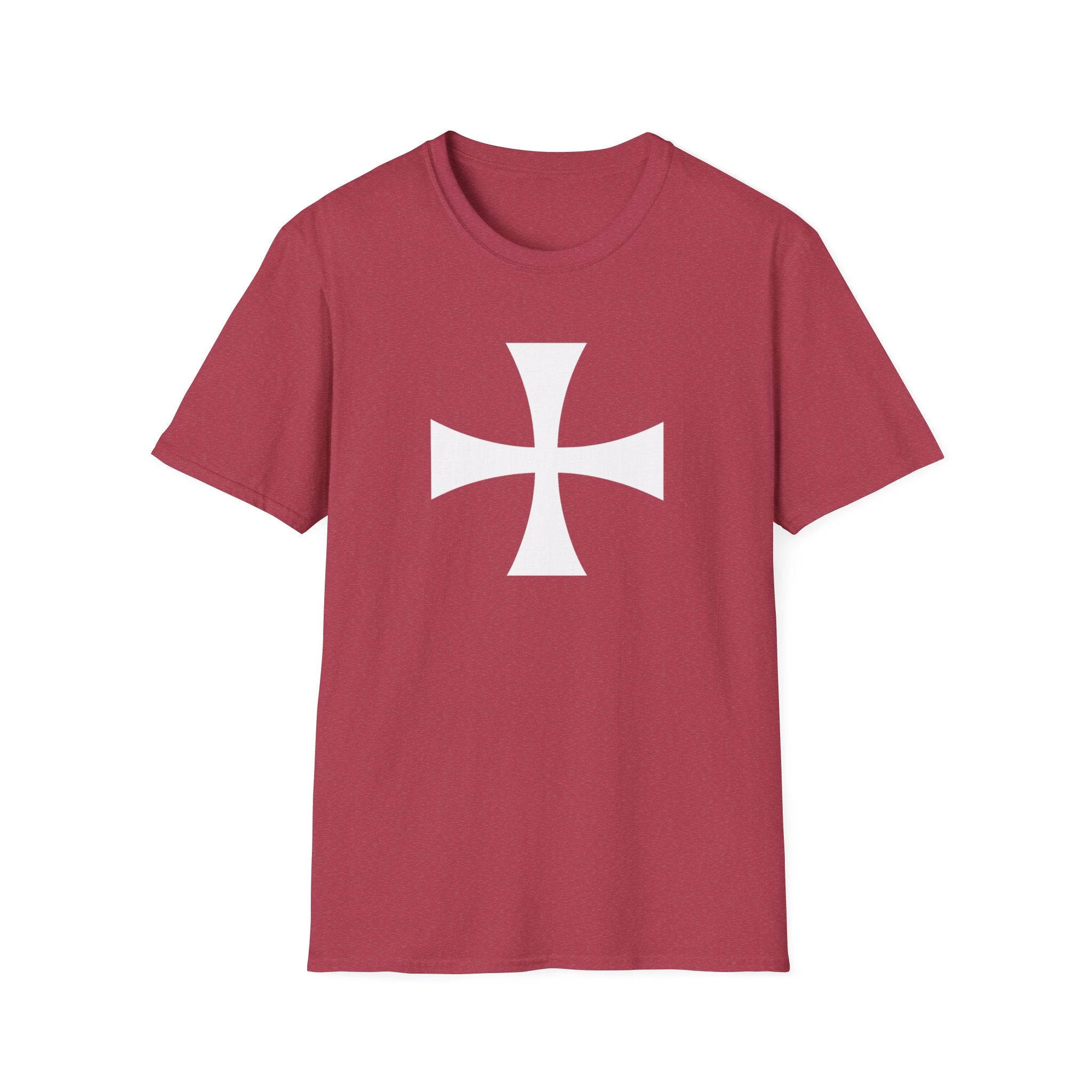 Teutonic Cross White Softstyle Cotton T-Shirt