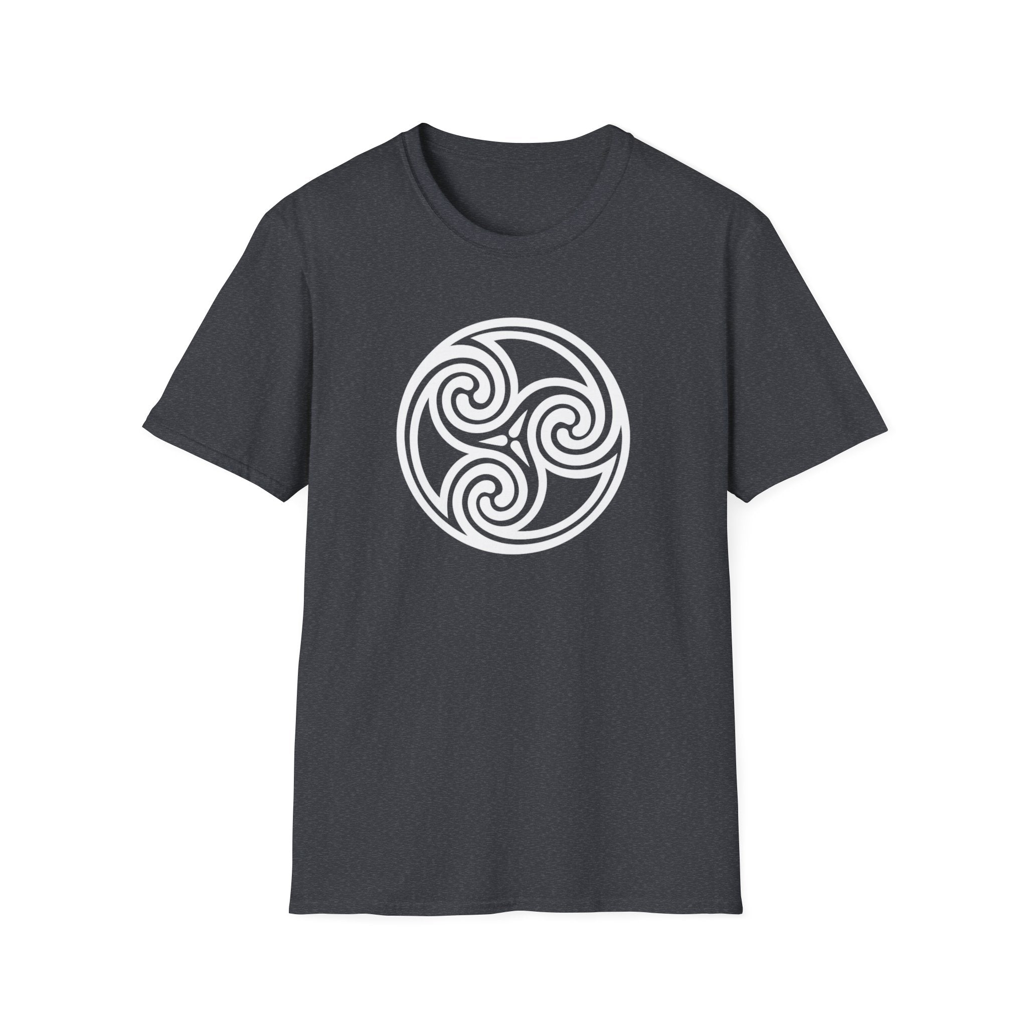Triskele Trinity Symbol White Design Softstyle T-Shirt