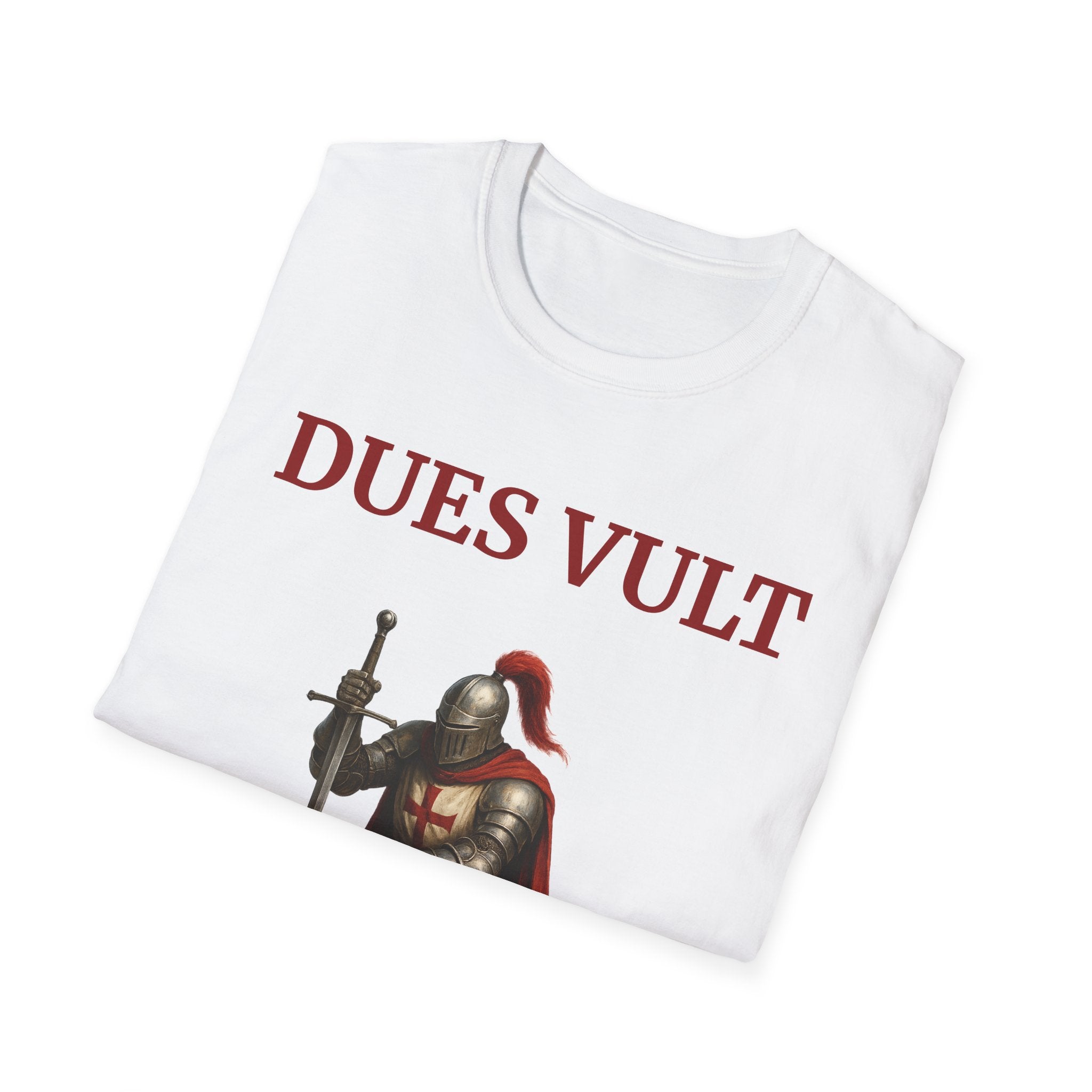 Inspirational Dues Vult Crusader T-Shirt for Knights