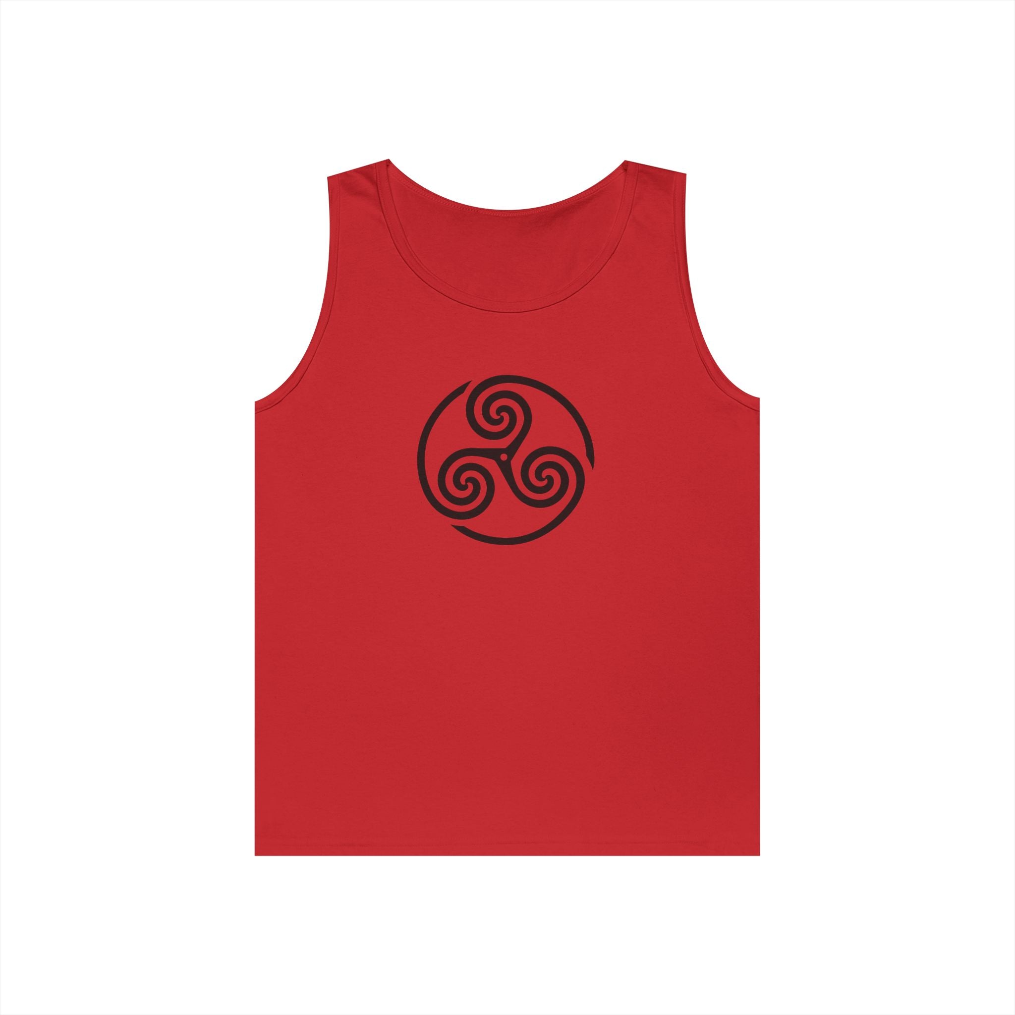 Celtic Spiral Triskele Symbol Alt Design Black Unisex Tank Top