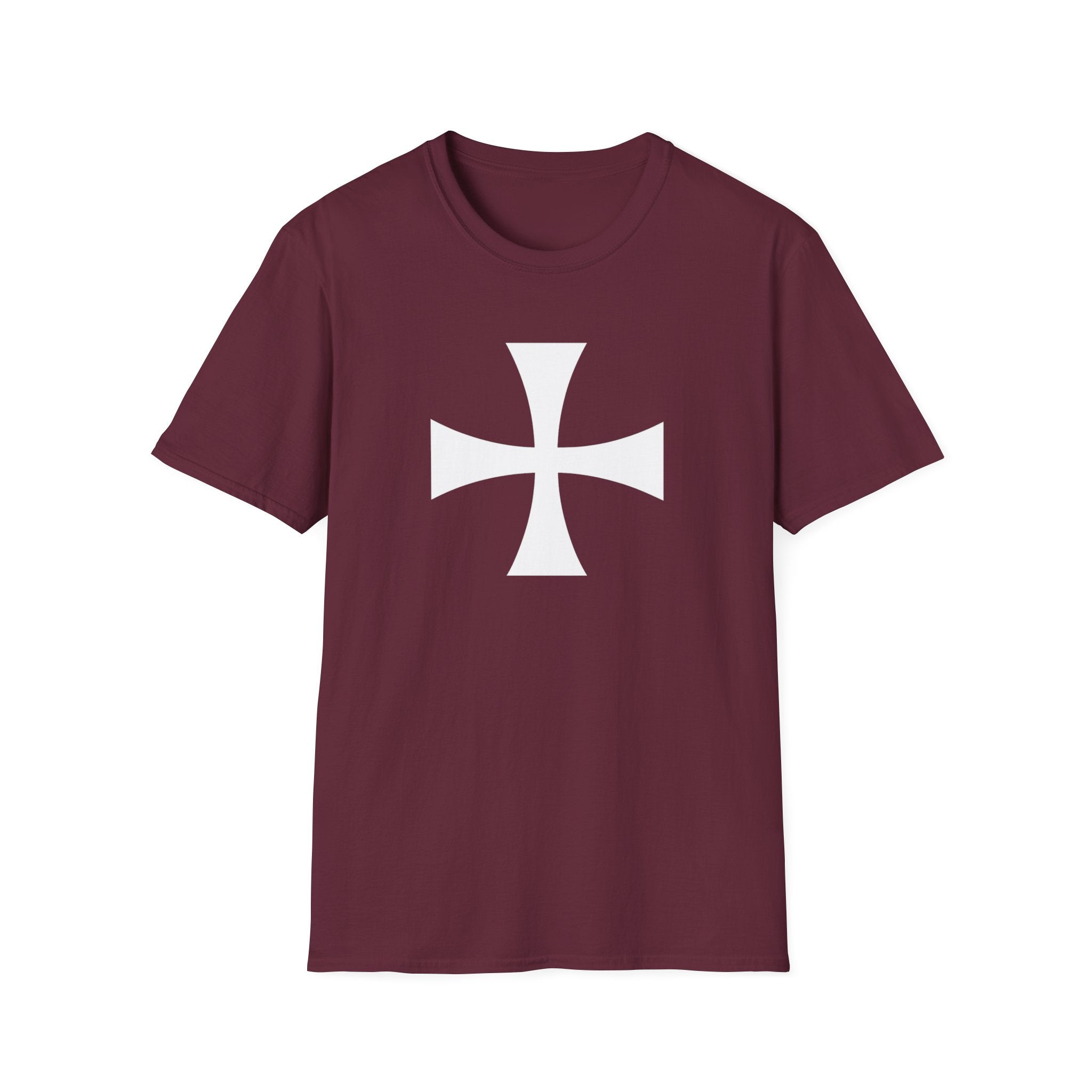 Teutonic Cross White Softstyle Cotton T-Shirt
