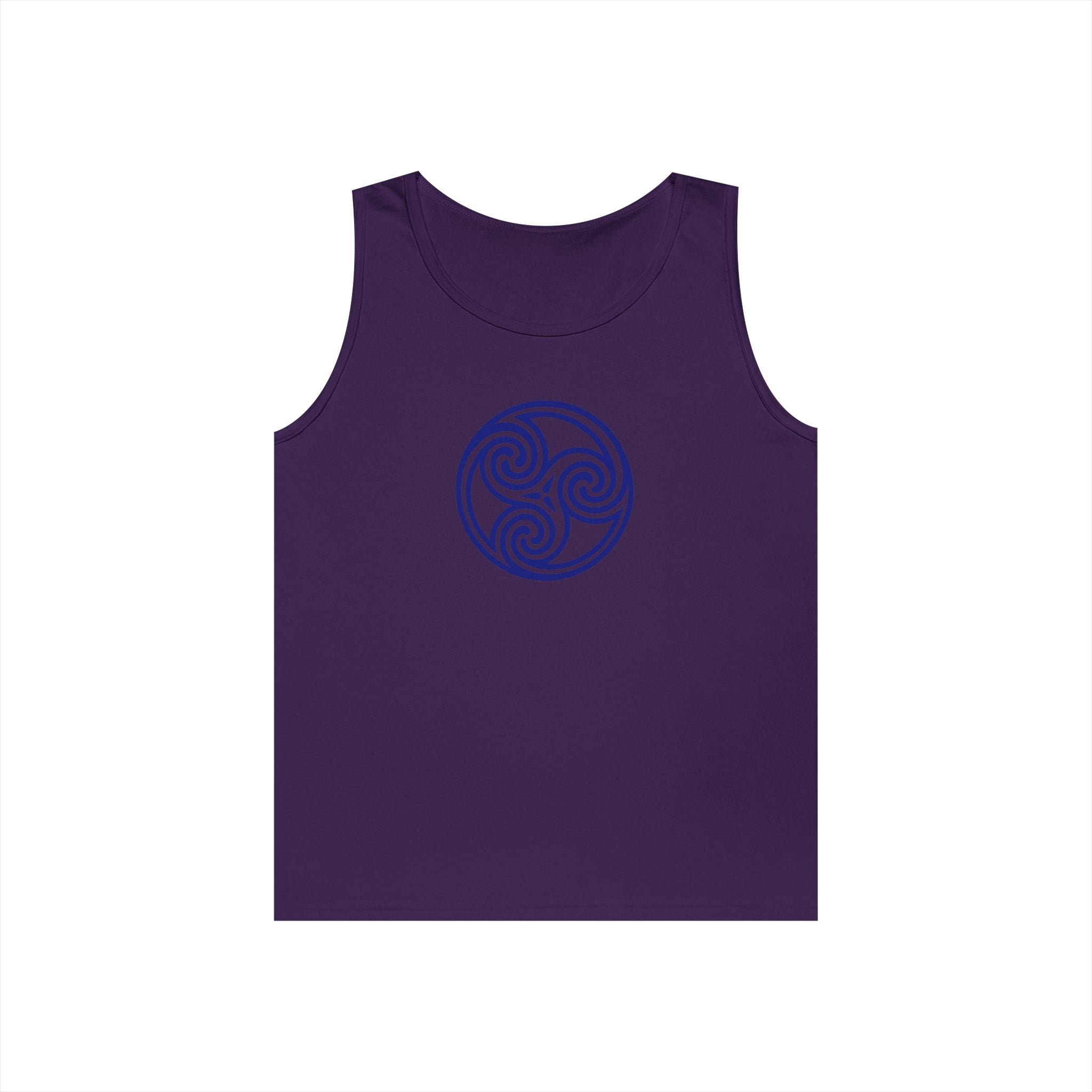Celtic Spiral Triskele Symbol Blue Unisex Tank Top