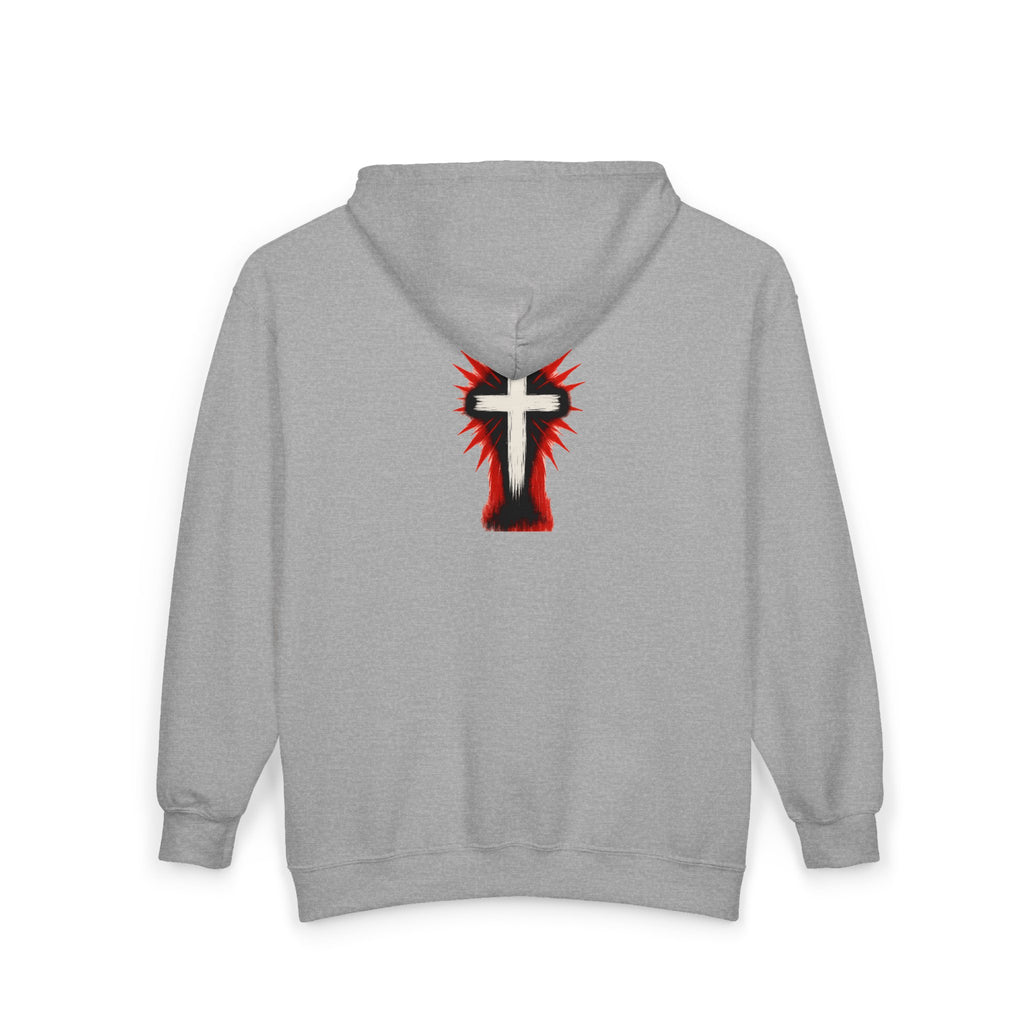 Front and Back Christ is King Zip-Up Hoodie, Christ is King Design Sweatshirt