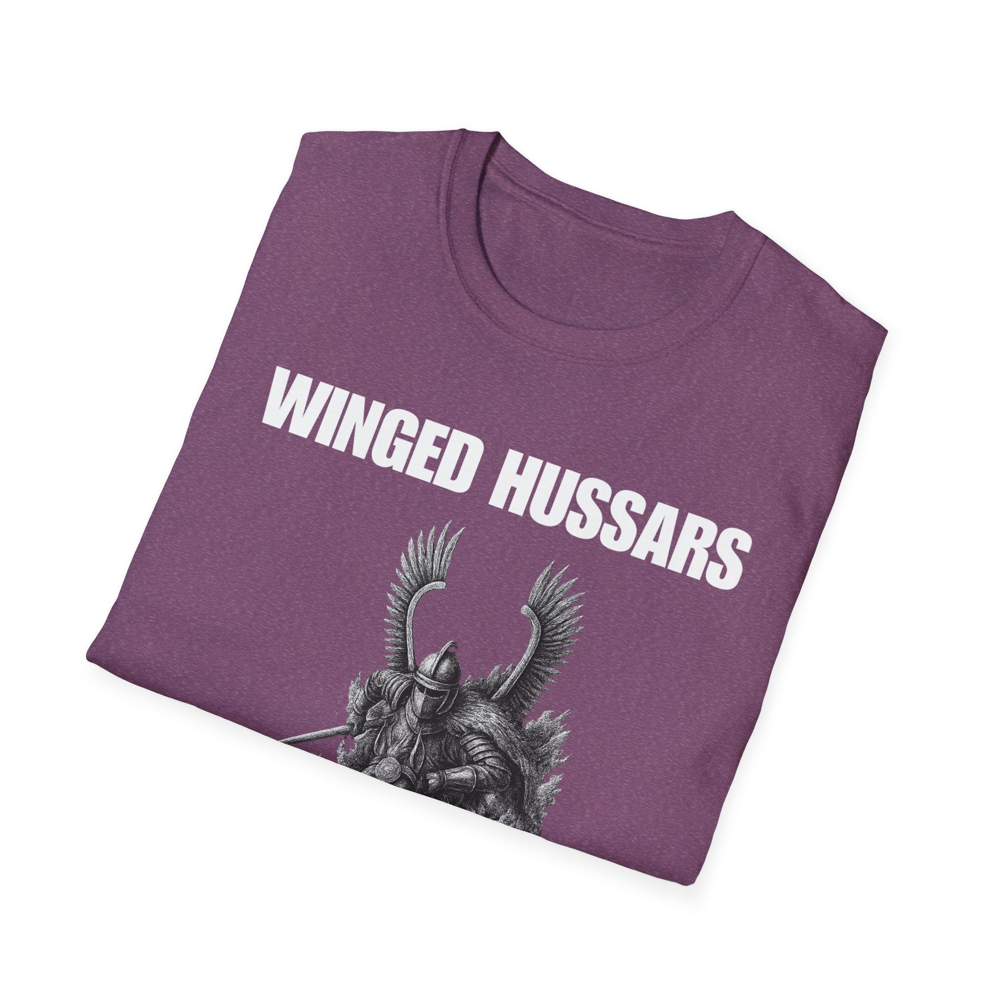 Winged Hussar White Design Softstyle Cotton T-Shirt