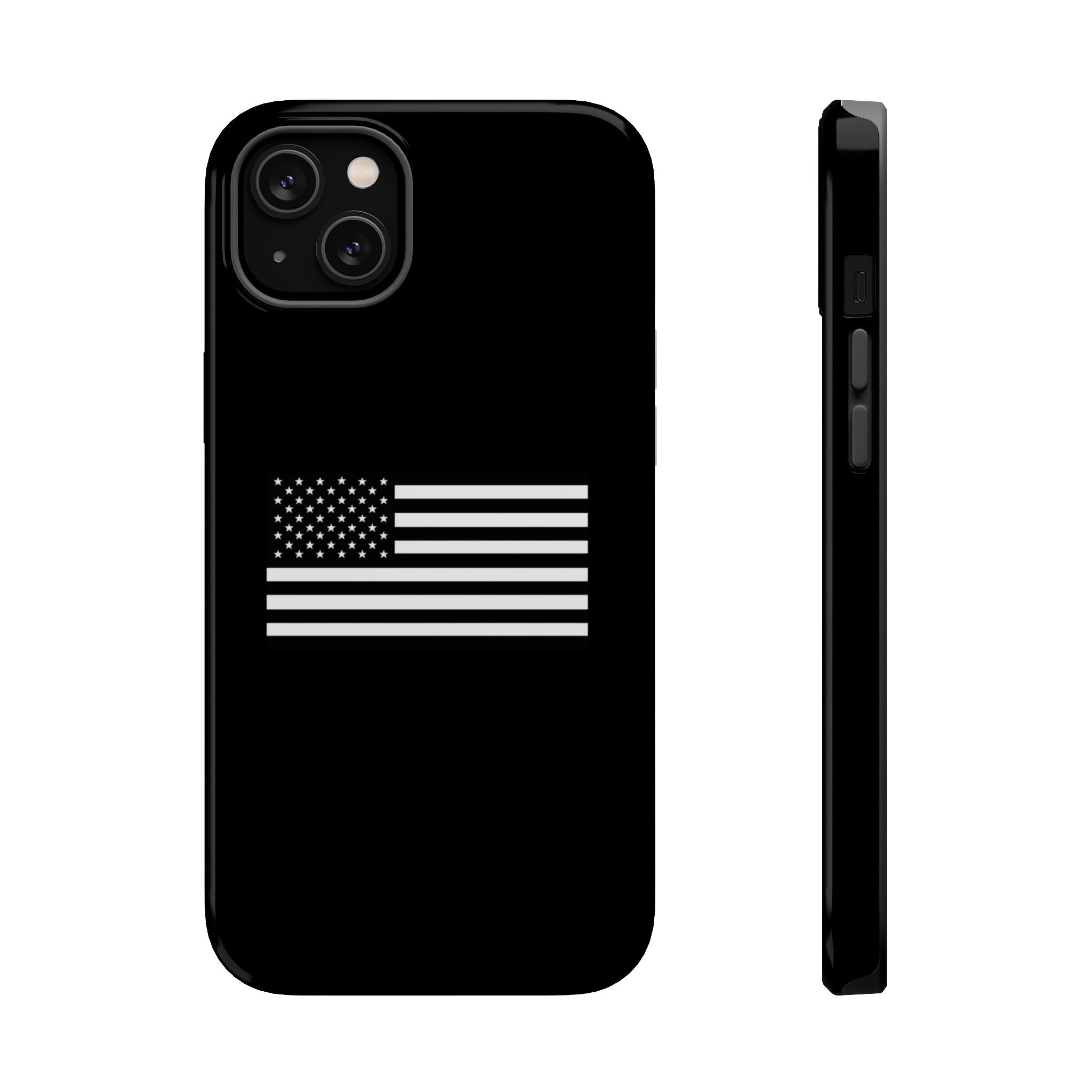 Black and White American Flag Magnetic Impact-Resistant Cases