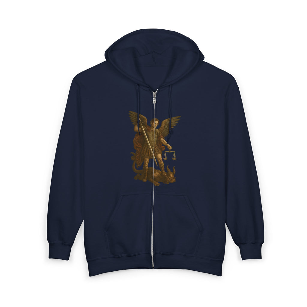Michael The Arch Angel (Image Only) Full Zip Up Hoodie
