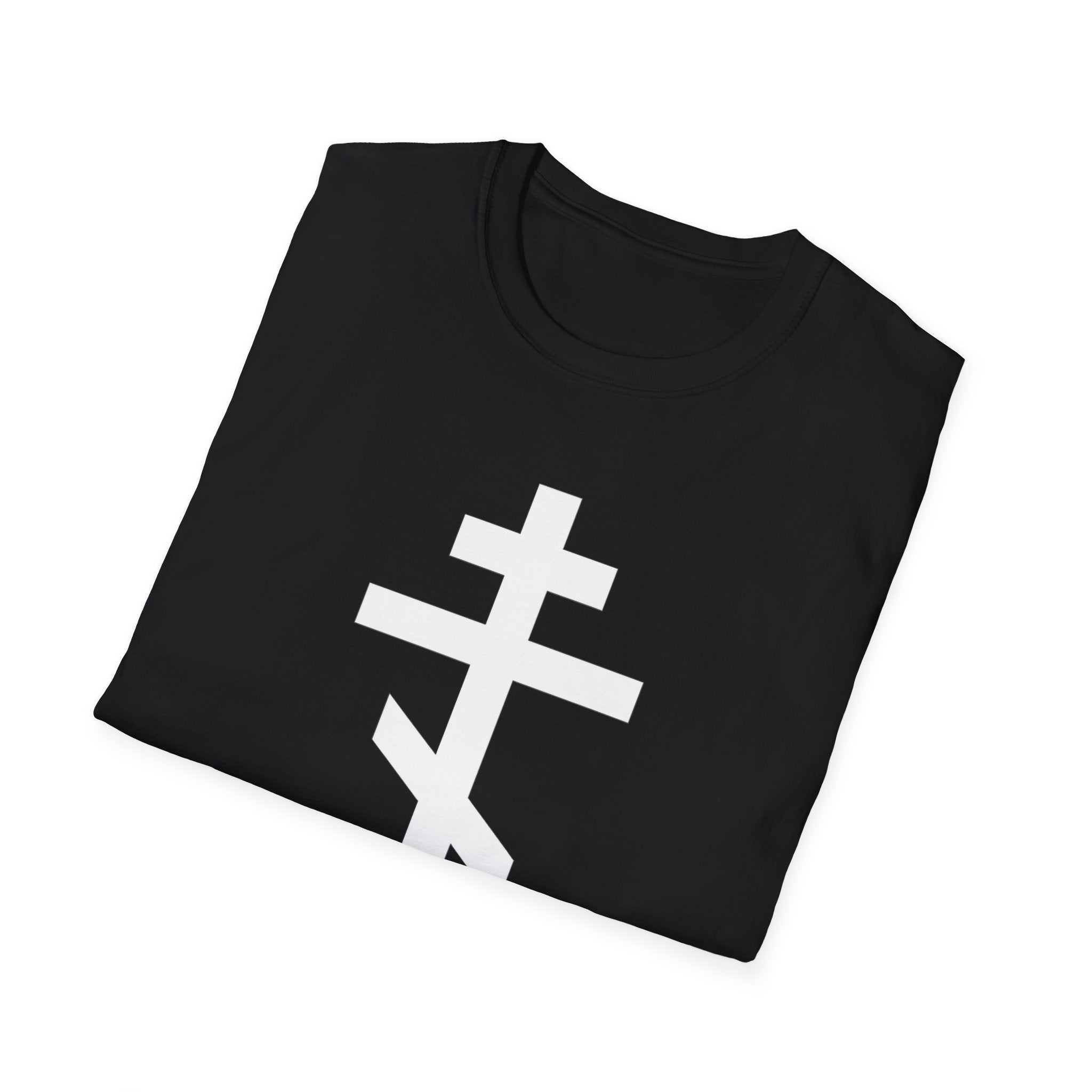 Crucifix White Design Unisex Cotton Softstyle T-Shirt