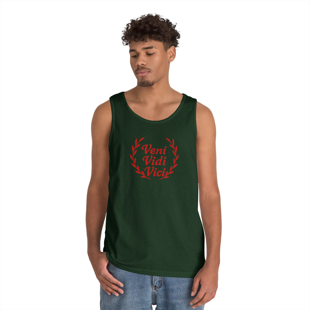 Veni Vidi Vici Light Red Design Unisex Heavy Cotton Tank Top