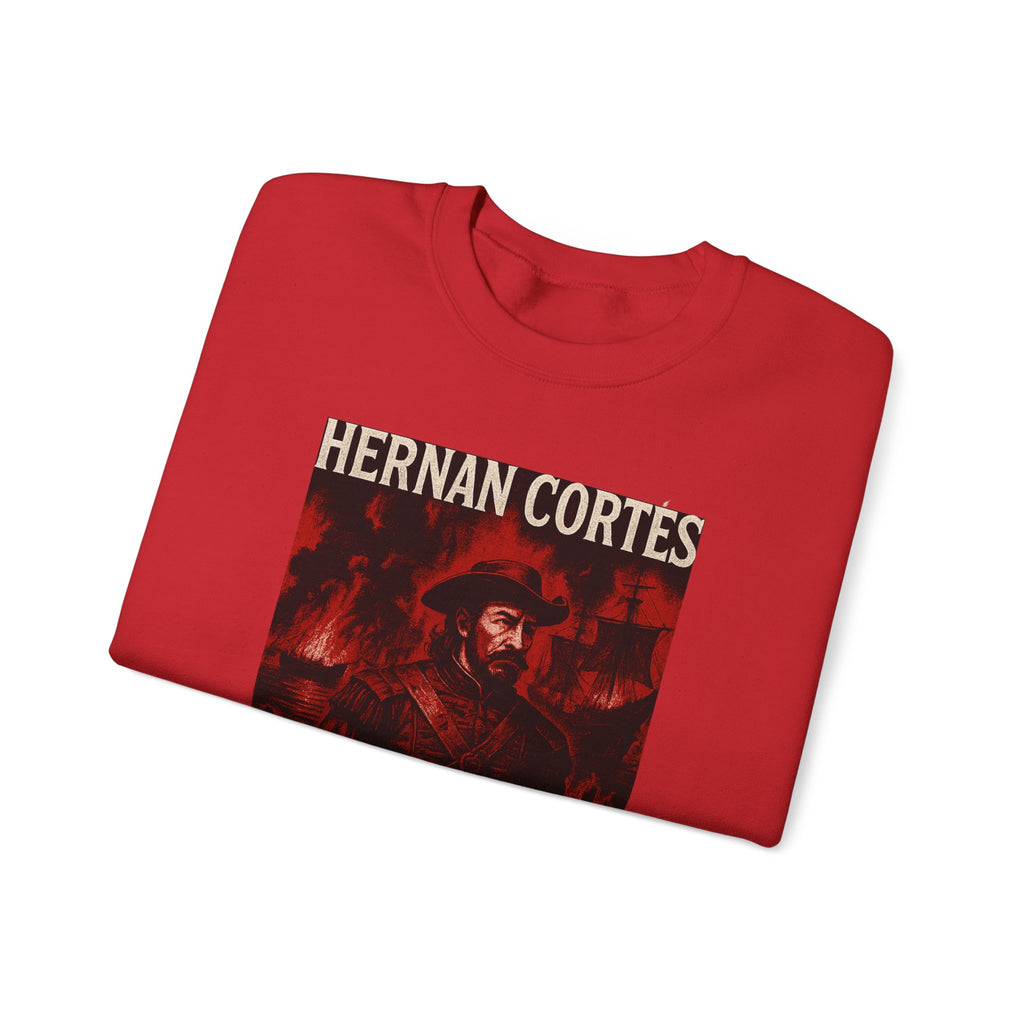 Hernan Cortes Burn The Boats Crewneck Sweatshirt