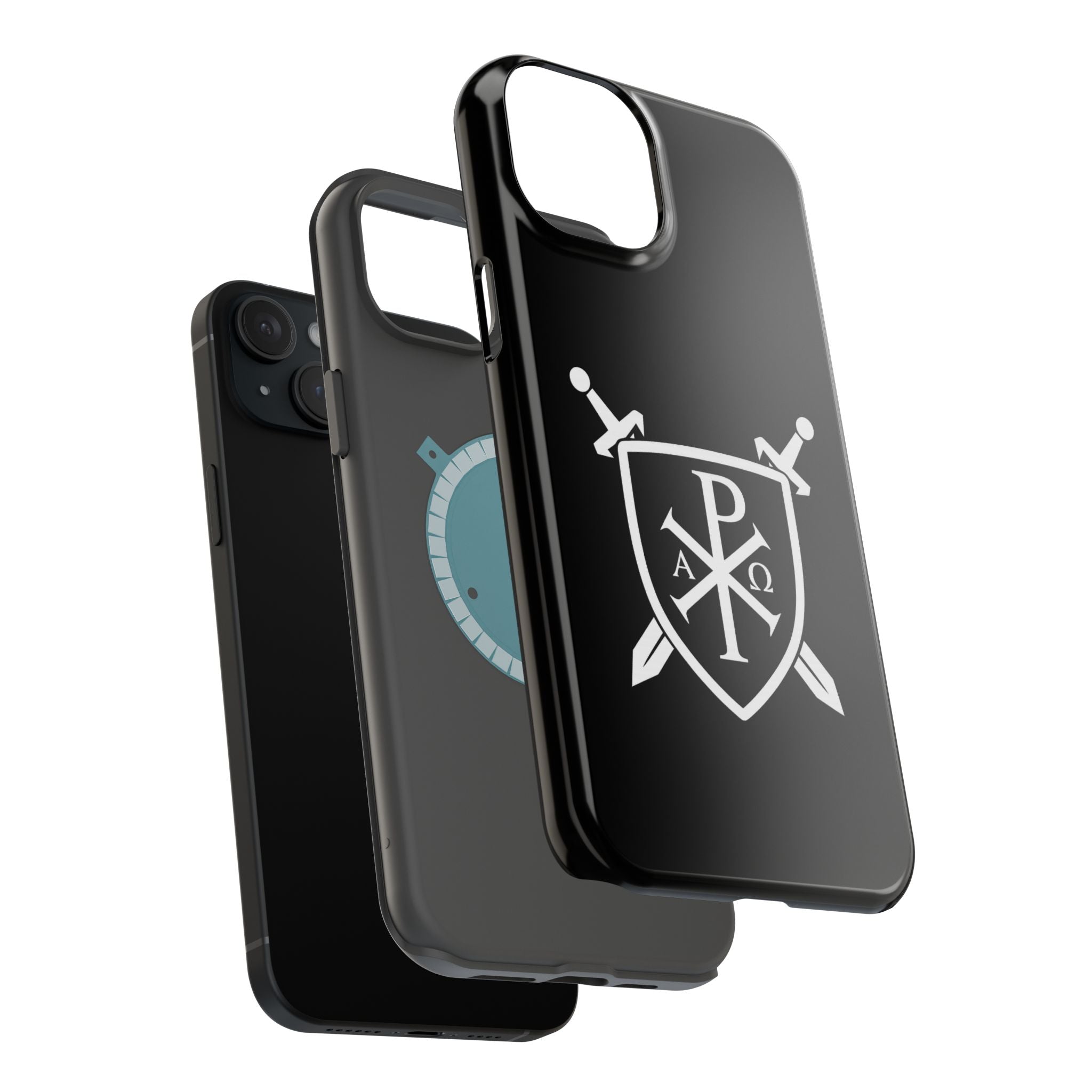 Swords and Shield Pi Chi Rho Graphic Design Magnetic Impact-Resistant Cases