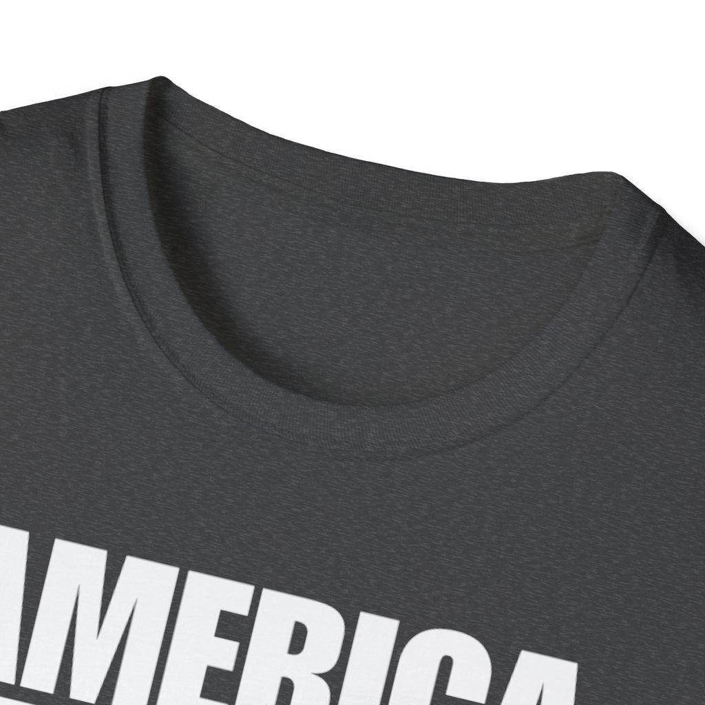 America First American Flag Softstyle Cotton Shirt T-Shirt