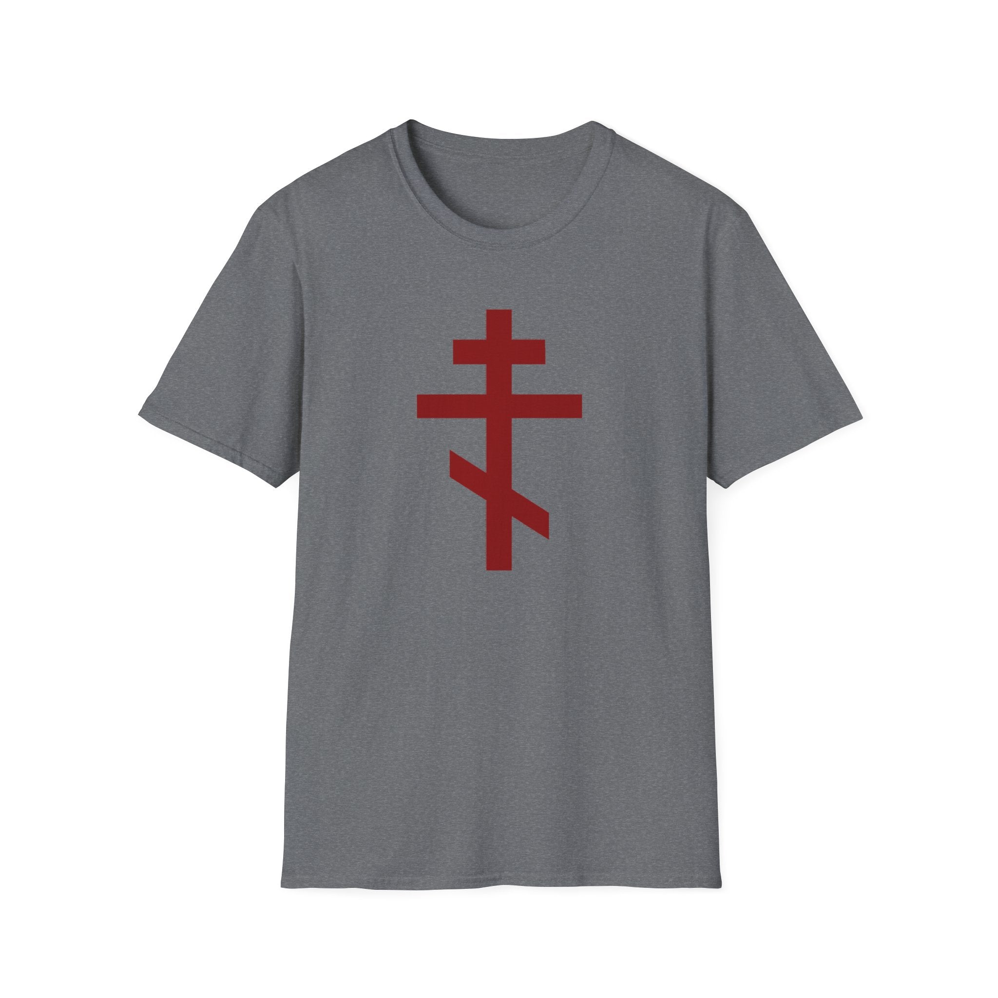 Crucifix Red Unisex Cotton Softstyle T-Shirt
