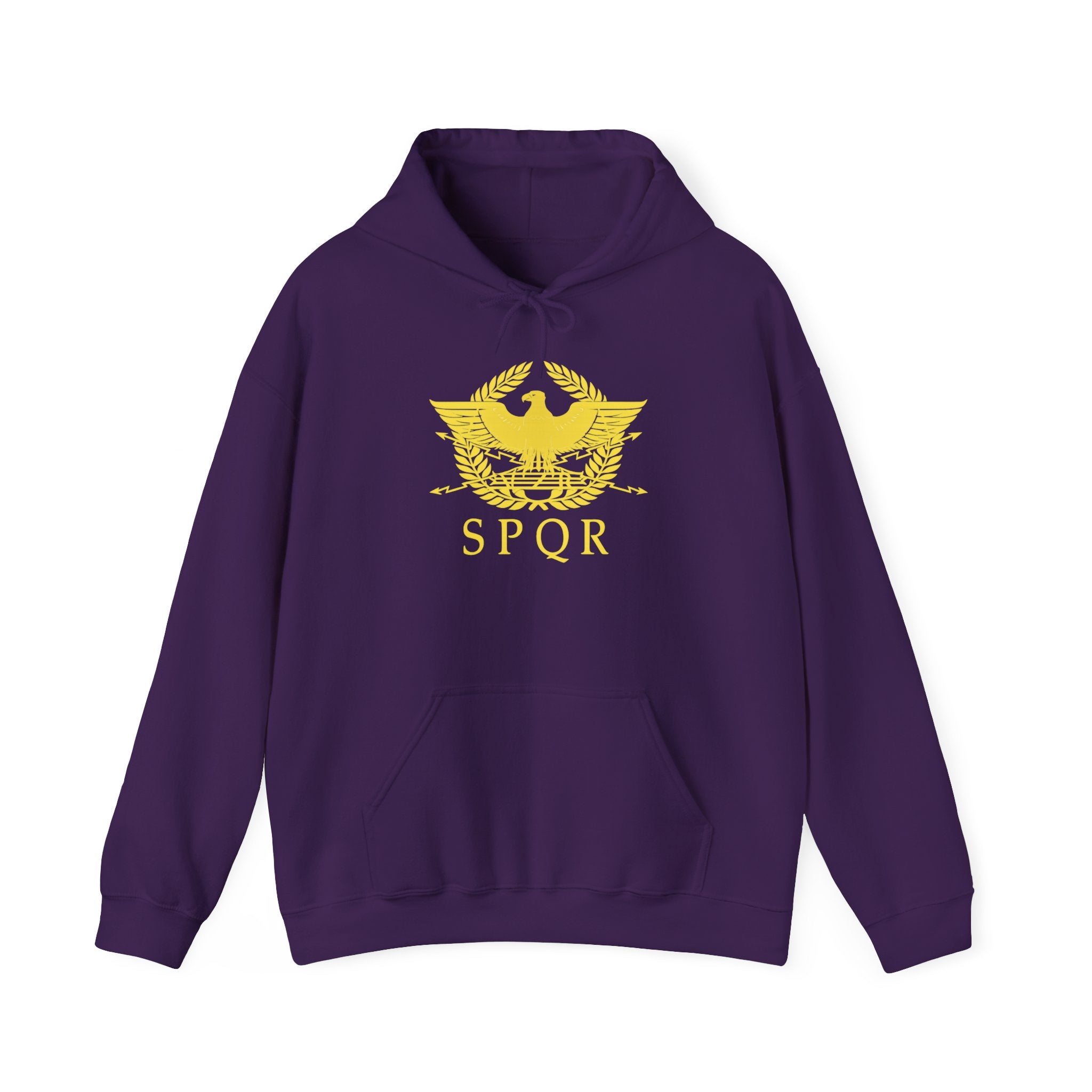 Roman SPQR Eagle Graphic Pull Over Hoodie Sweatshirt