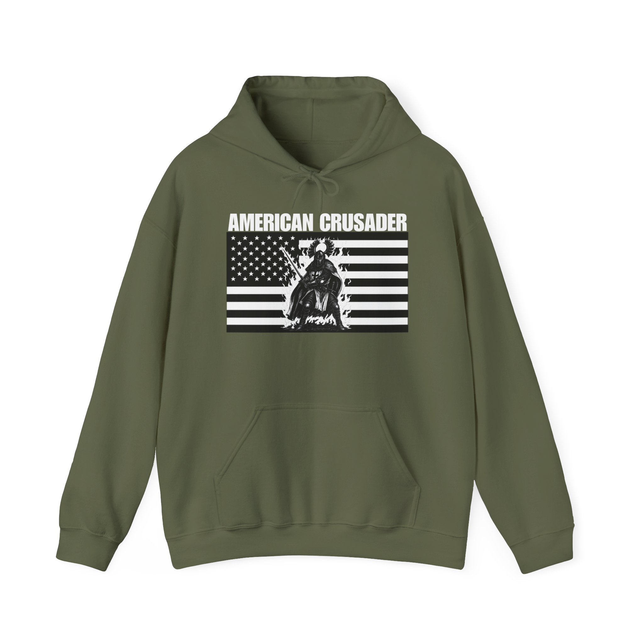 American Crusader Graphic Alt Design Pull Over Hoodie Sweatshirt