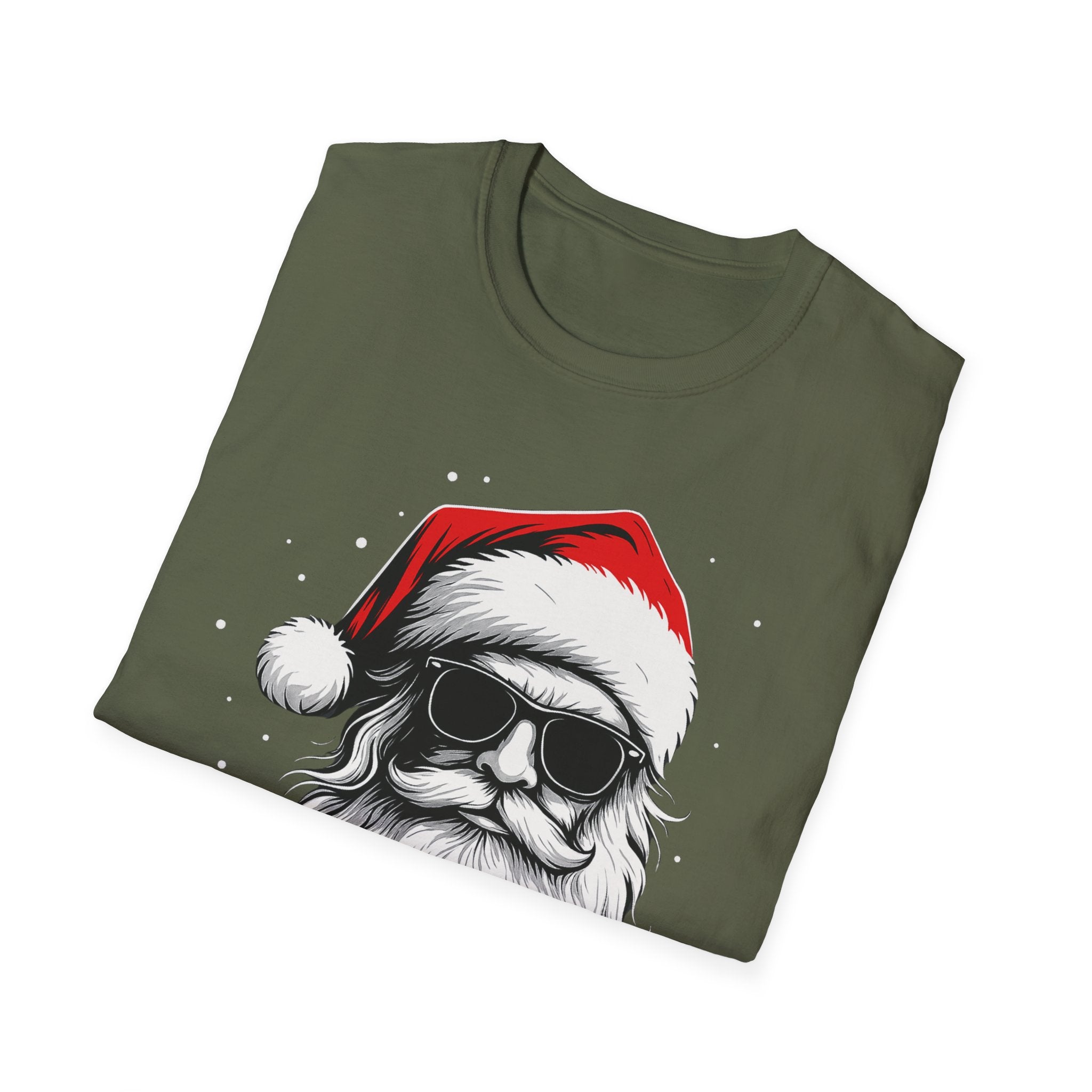 Santa with Sunglasses T-Shirt | Funny Christmas Tee | Cool Holiday Shirt