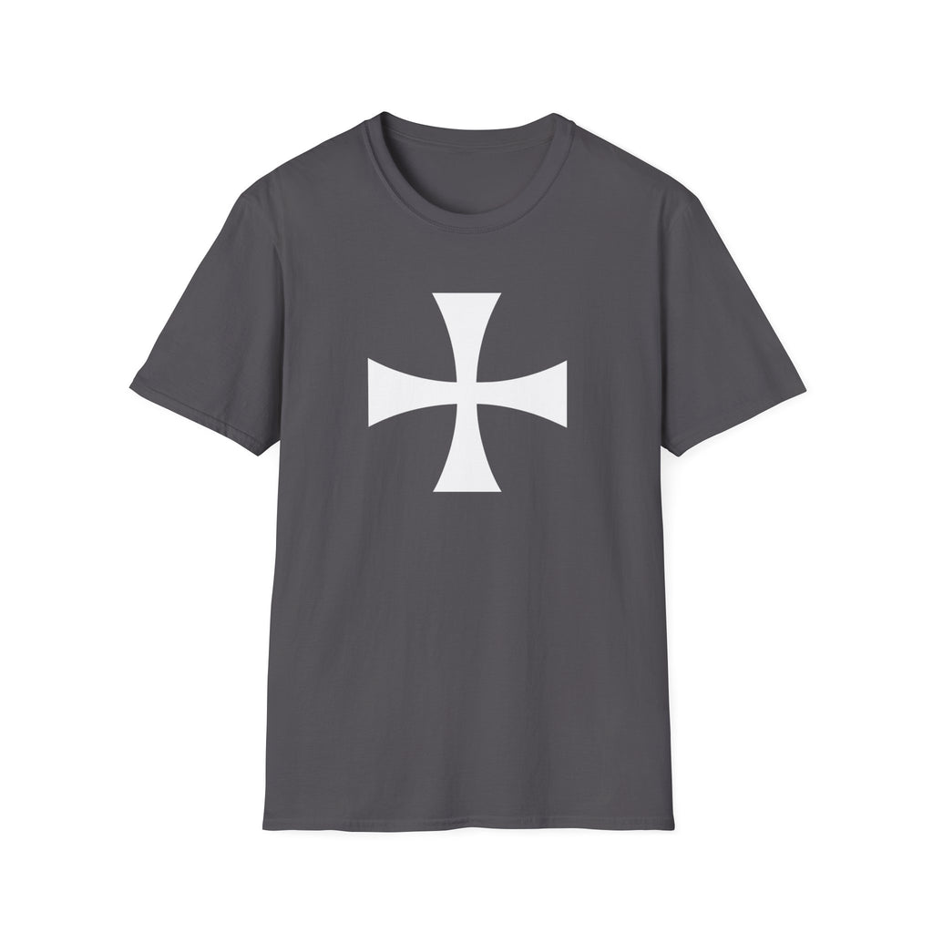 Teutonic Cross White Softstyle Cotton T-Shirt