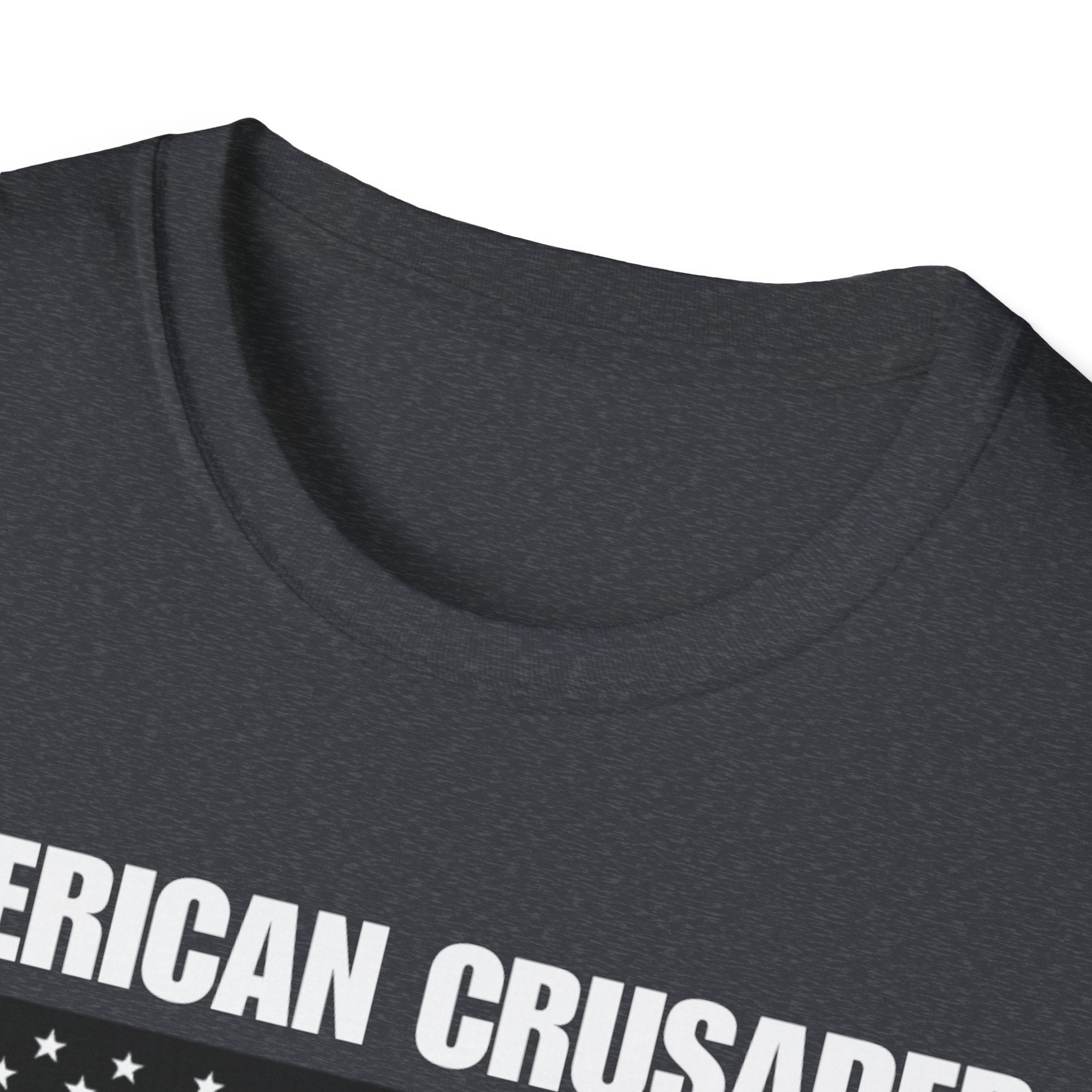American Crusader Black and White Alt Design Softstyle Cotton Shirt T-Shirt