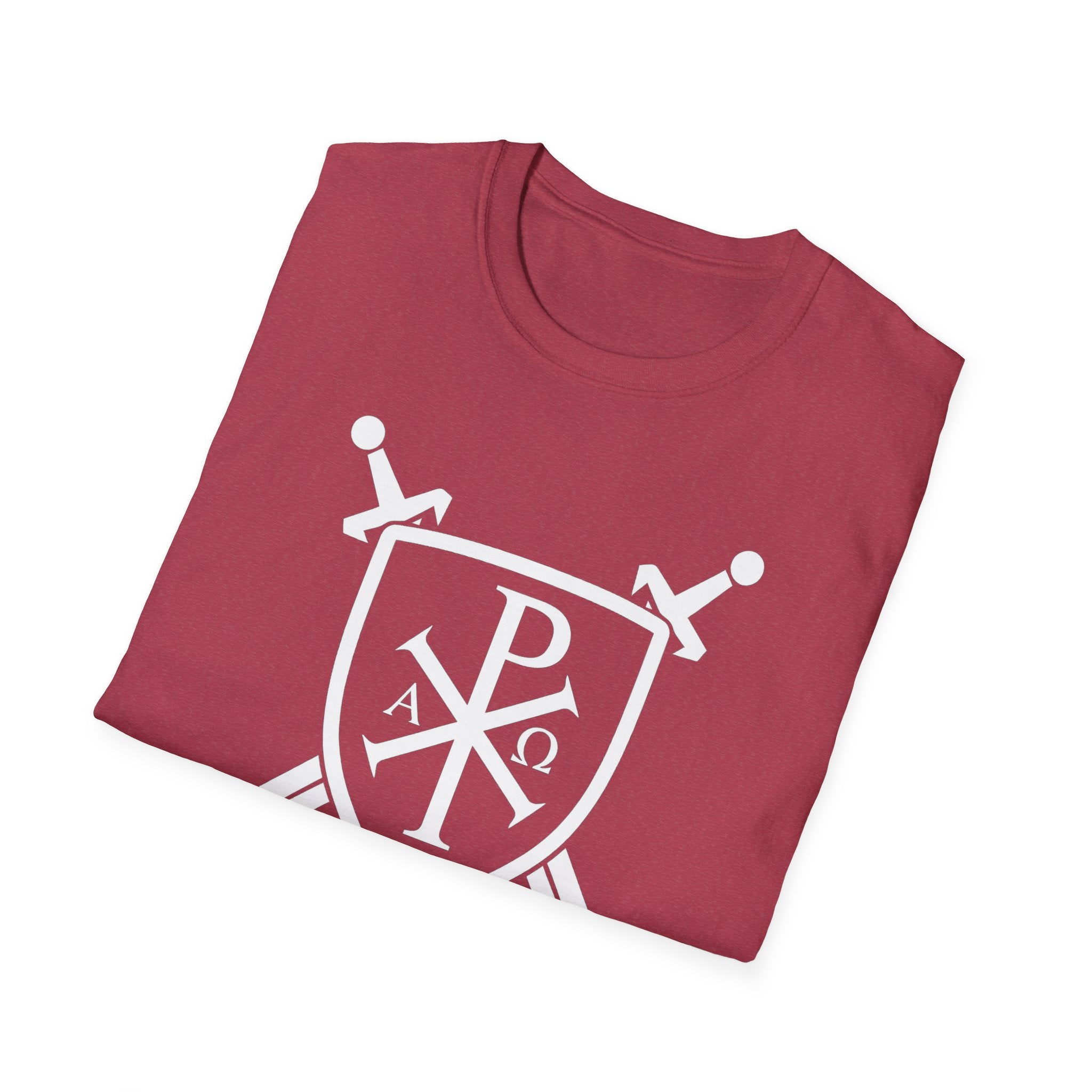 Unique Pi Chi Rho Crest Shield White Design Softstyle T-Shirt