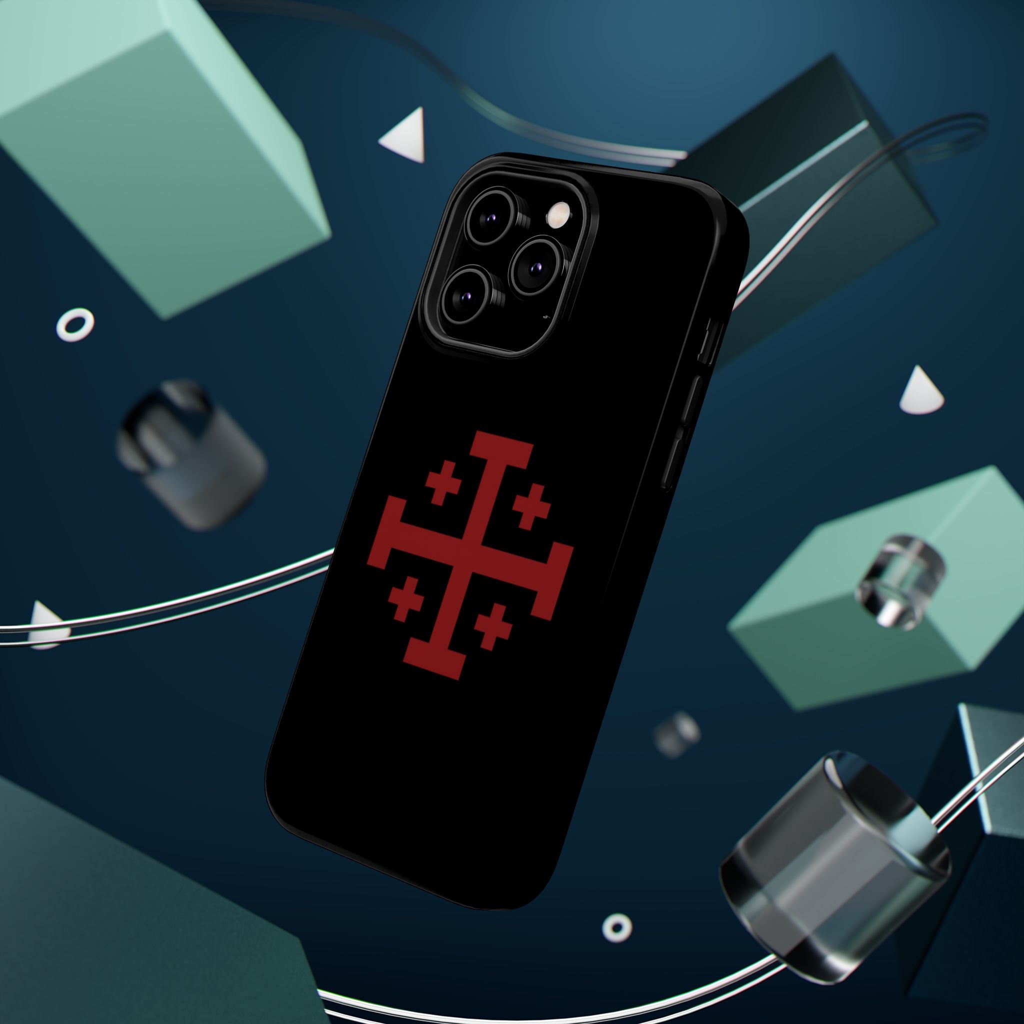 Cross Of Jerusalem Red Design Magnetic Impact-Resistant Cases