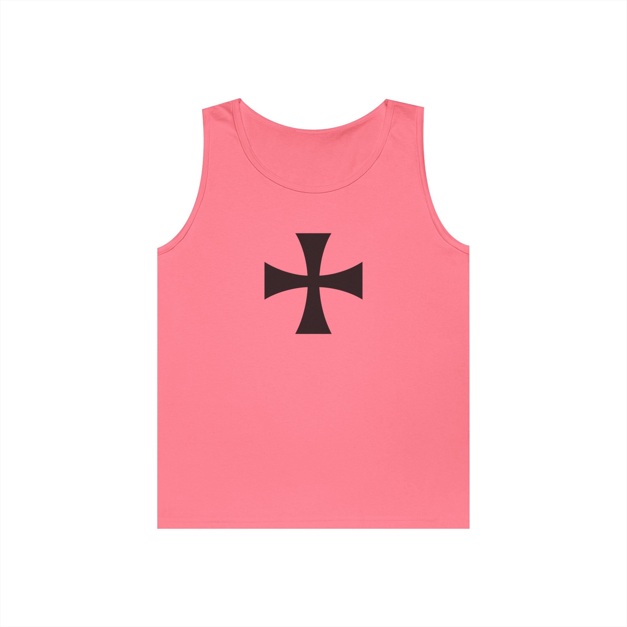 Teutonic Cross Black Design Heavy Cotton Tank Top