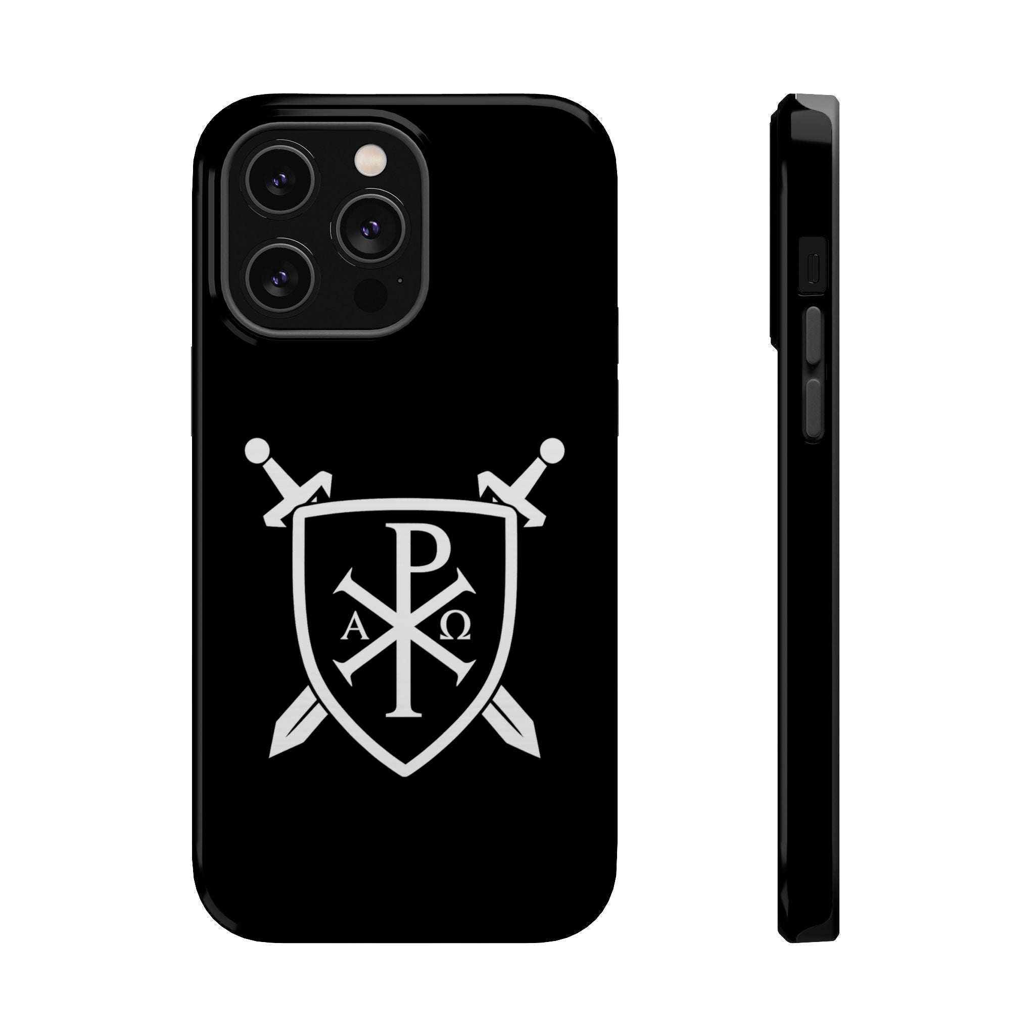 Swords and Shield Pi Chi Rho Graphic Design Magnetic Impact-Resistant Cases
