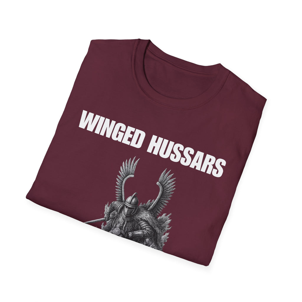 Winged Hussar White Design Softstyle Cotton T-Shirt