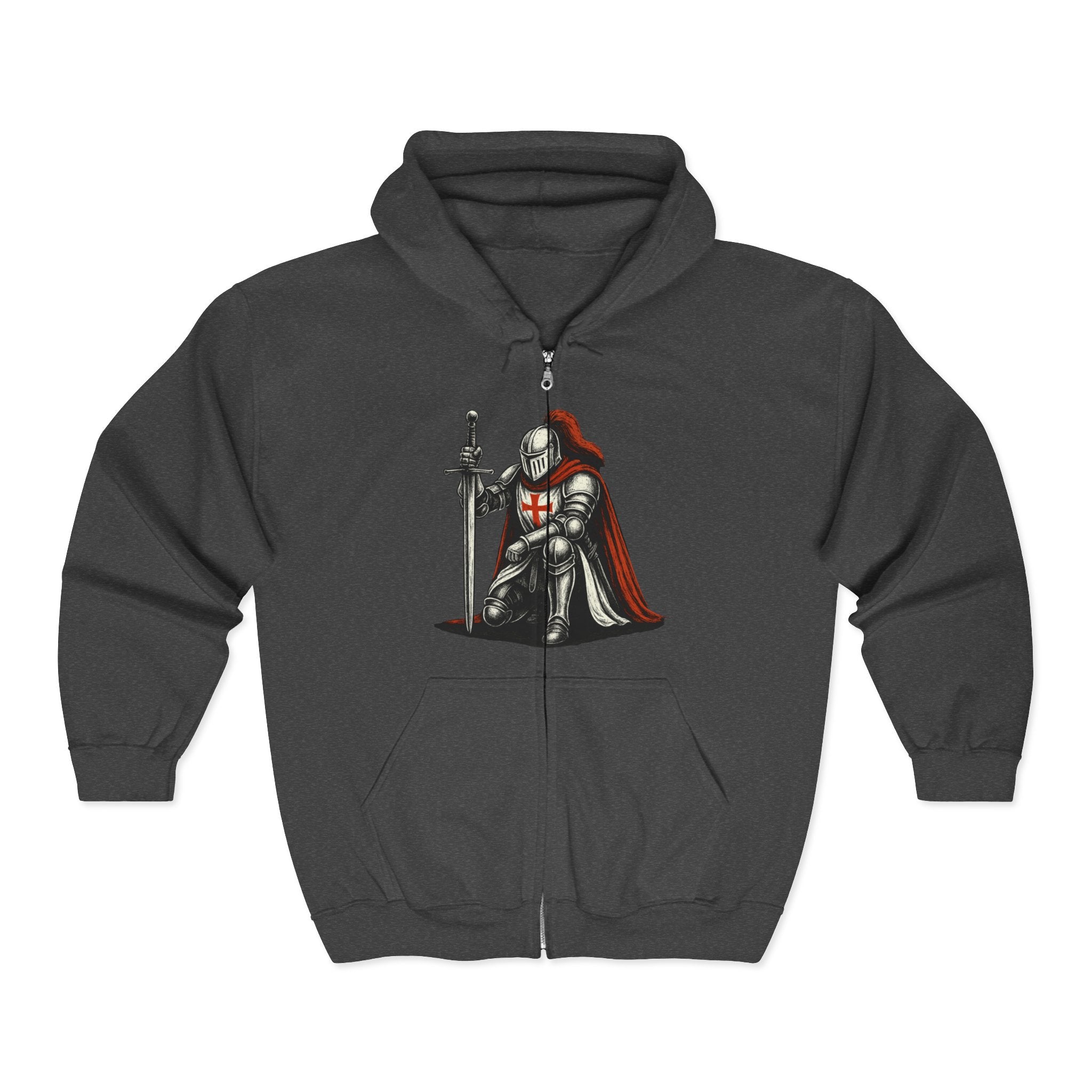 Crusader Knight Zip Up Hoodie