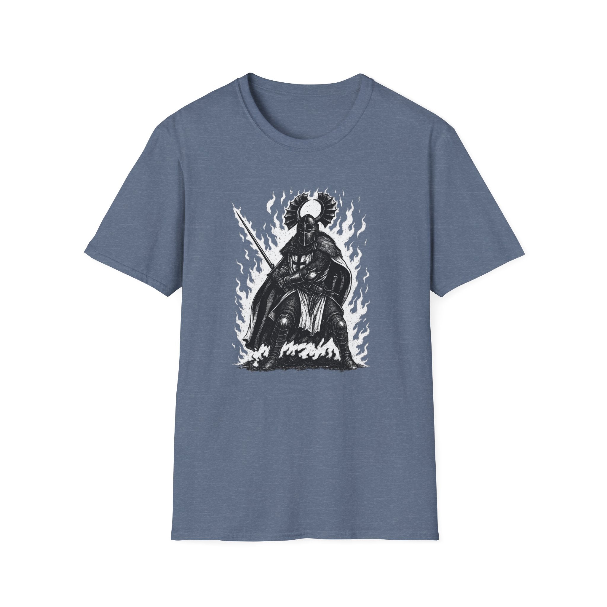 Teutonic Knight With Aura Soft Style Cotton Shirt T-Shirt