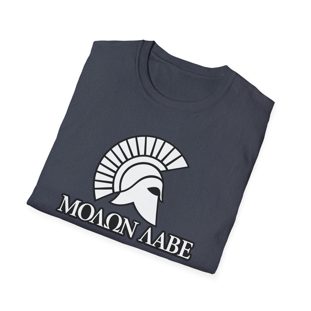 Molon Labe "Come and Take It!" in Greek White Design Softstyle Cotton T-Shirt Softstyle Cotton T-Shirt