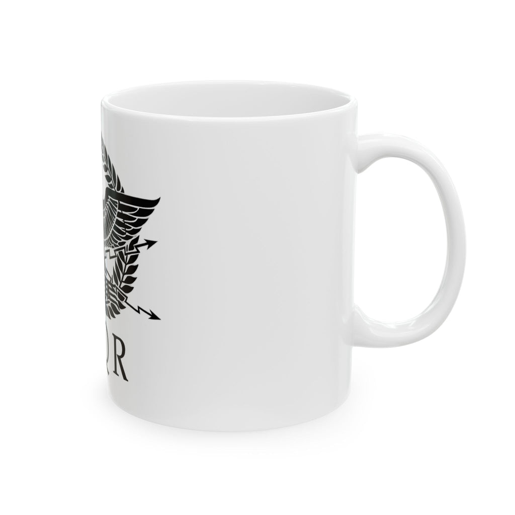 SPQR Black Roman Eagle Design Ceramic Mug