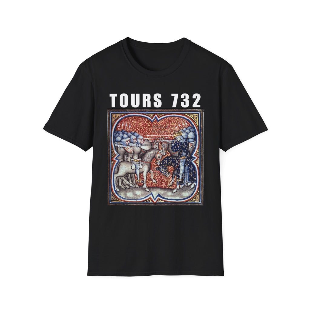 Battle of Tours 732 Graphic Unisex T-Shirt, Medieval Painting Tee