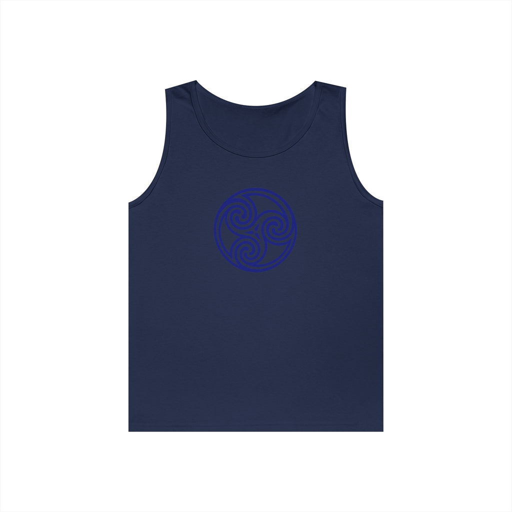 Celtic Spiral Triskele Symbol Blue Unisex Tank Top