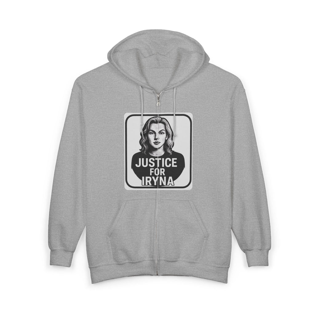 Justice for Iryna Zip-Up Hoodie, Justice for Iryna Zip-Up Sweatshirt
