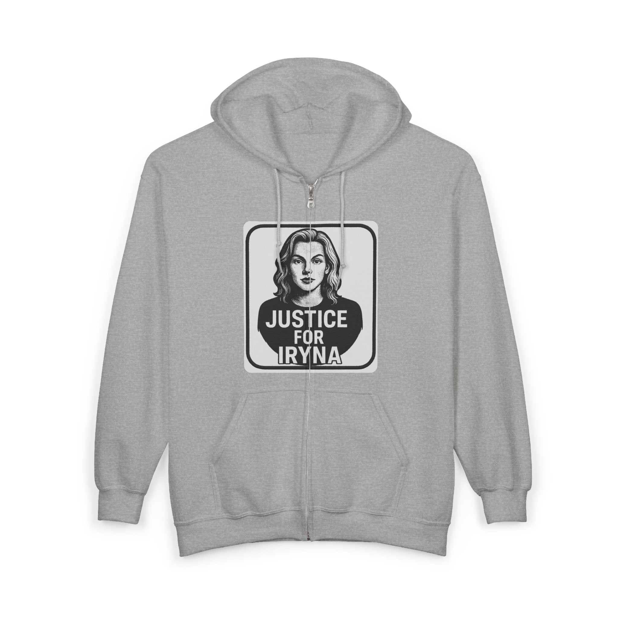 Justice for Iryna Zip-Up Hoodie, Justice for Iryna Zip-Up Sweatshirt